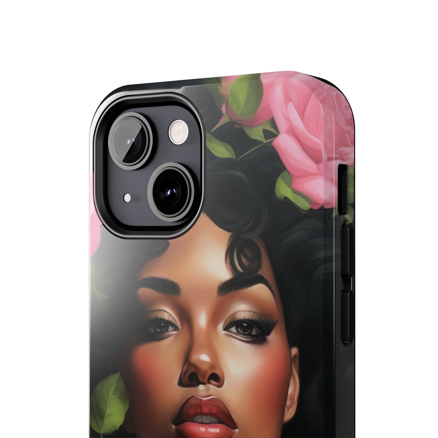 Pretty In Pink Black Woman Tough Case For iPhone