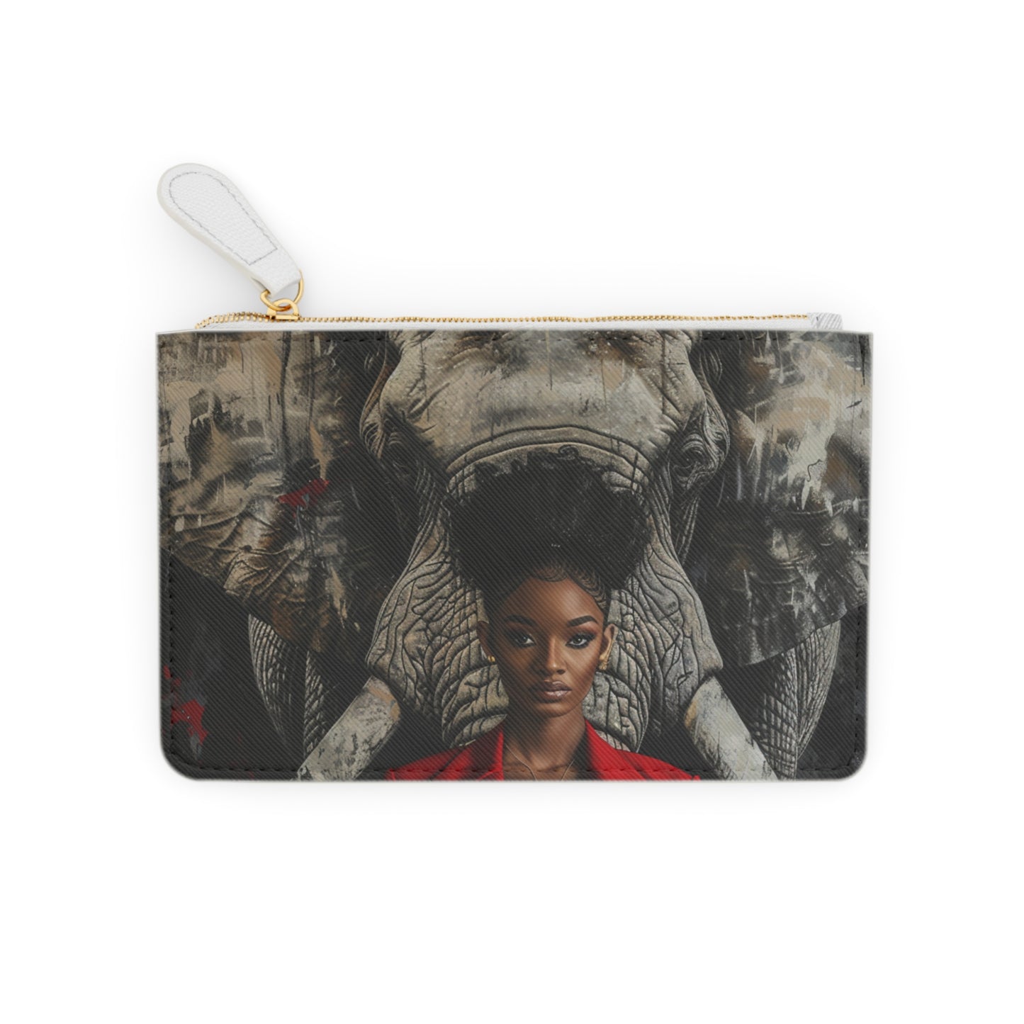 Red Diva and a Protective Elephant Mini Clutch Bag
