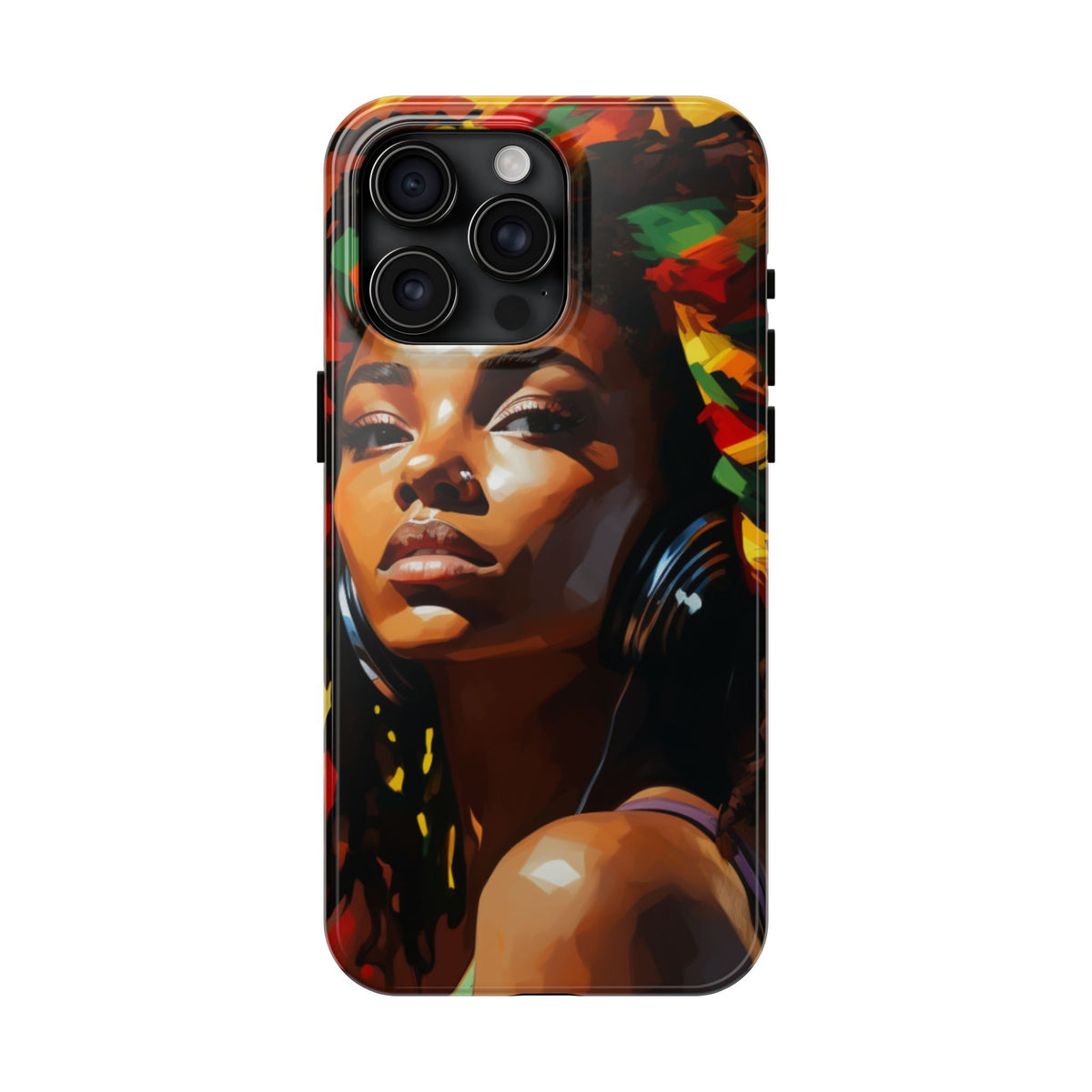Beautiful Black Rasta Diva Tough Phone Case