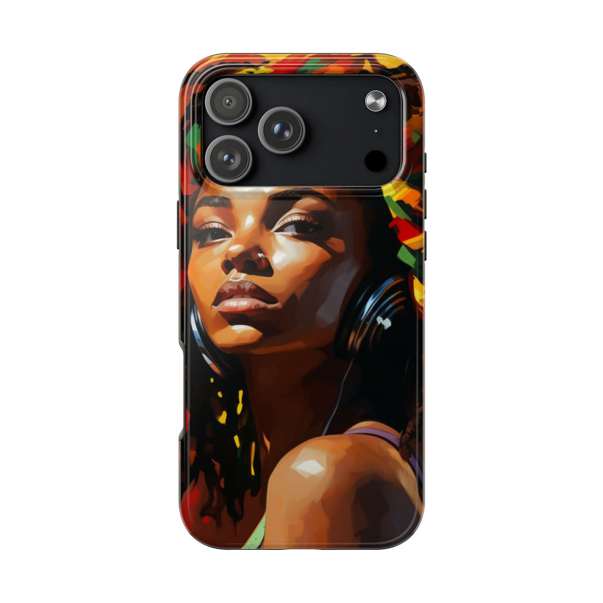 Beautiful Black Rasta Diva Tough Phone Case