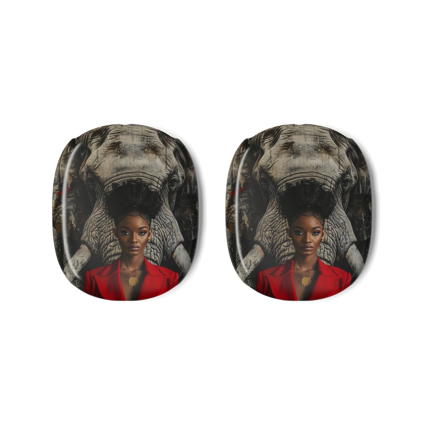 AirPod Max Case — Red Diva and an Elephant Protective Covers (AOP)