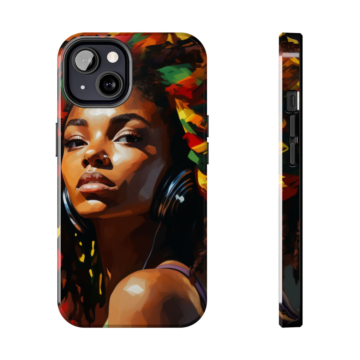 Beautiful Black Rasta Diva Tough Phone Case