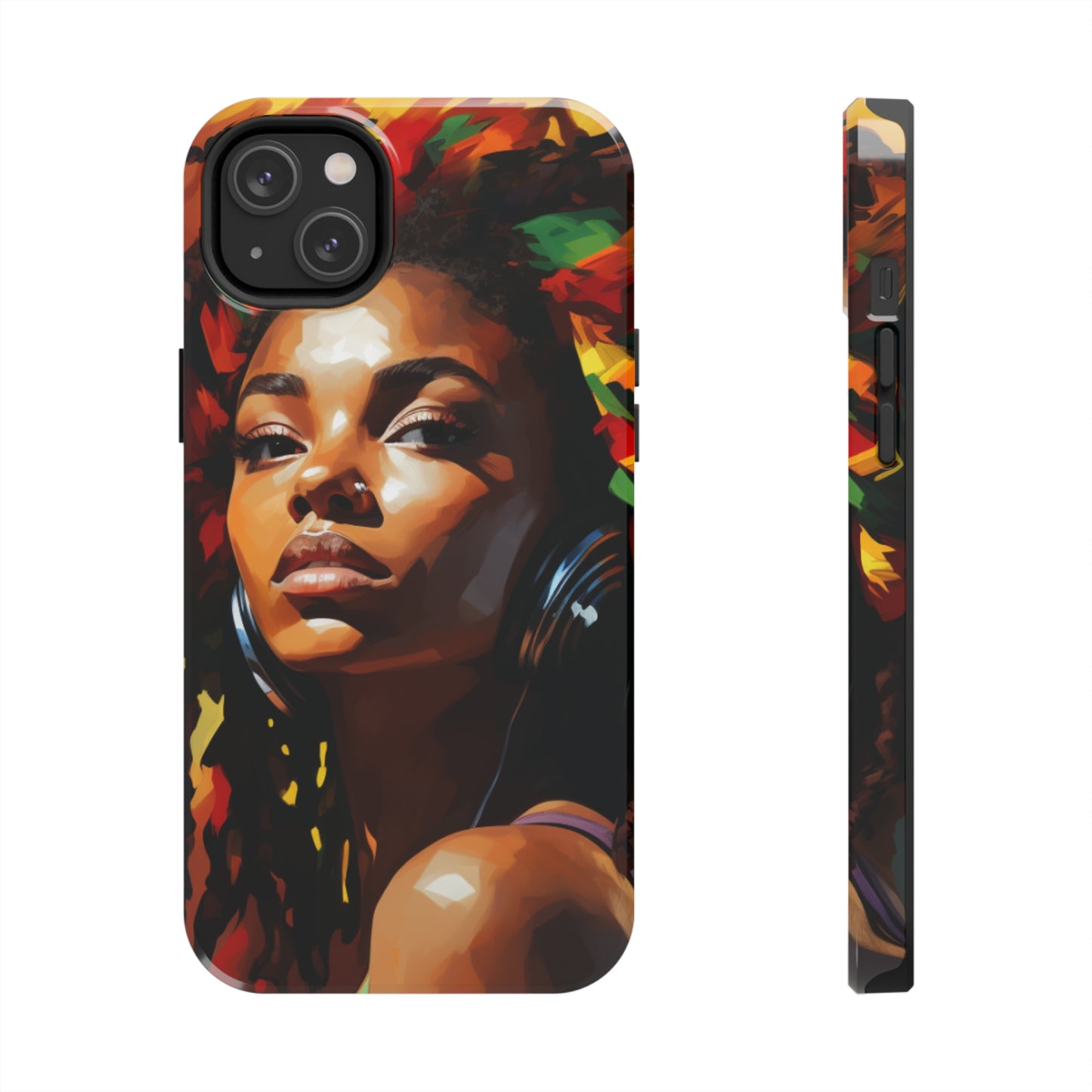 Beautiful Black Rasta Woman Tough Case For iPhone - #2