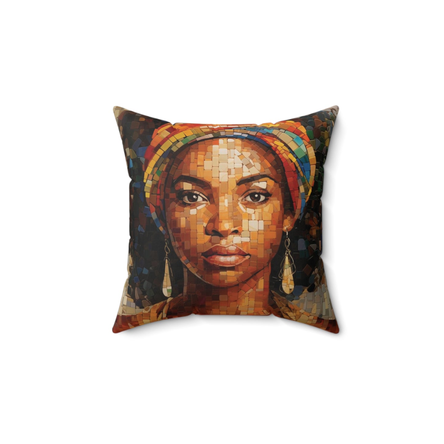 Mosaic Queen Spun Polyester Square Pillow