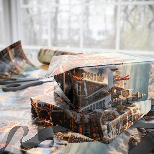 Winter Wonderland Wrapping Paper Roll — Metallic Gift Wrap for Holidays & Weddings