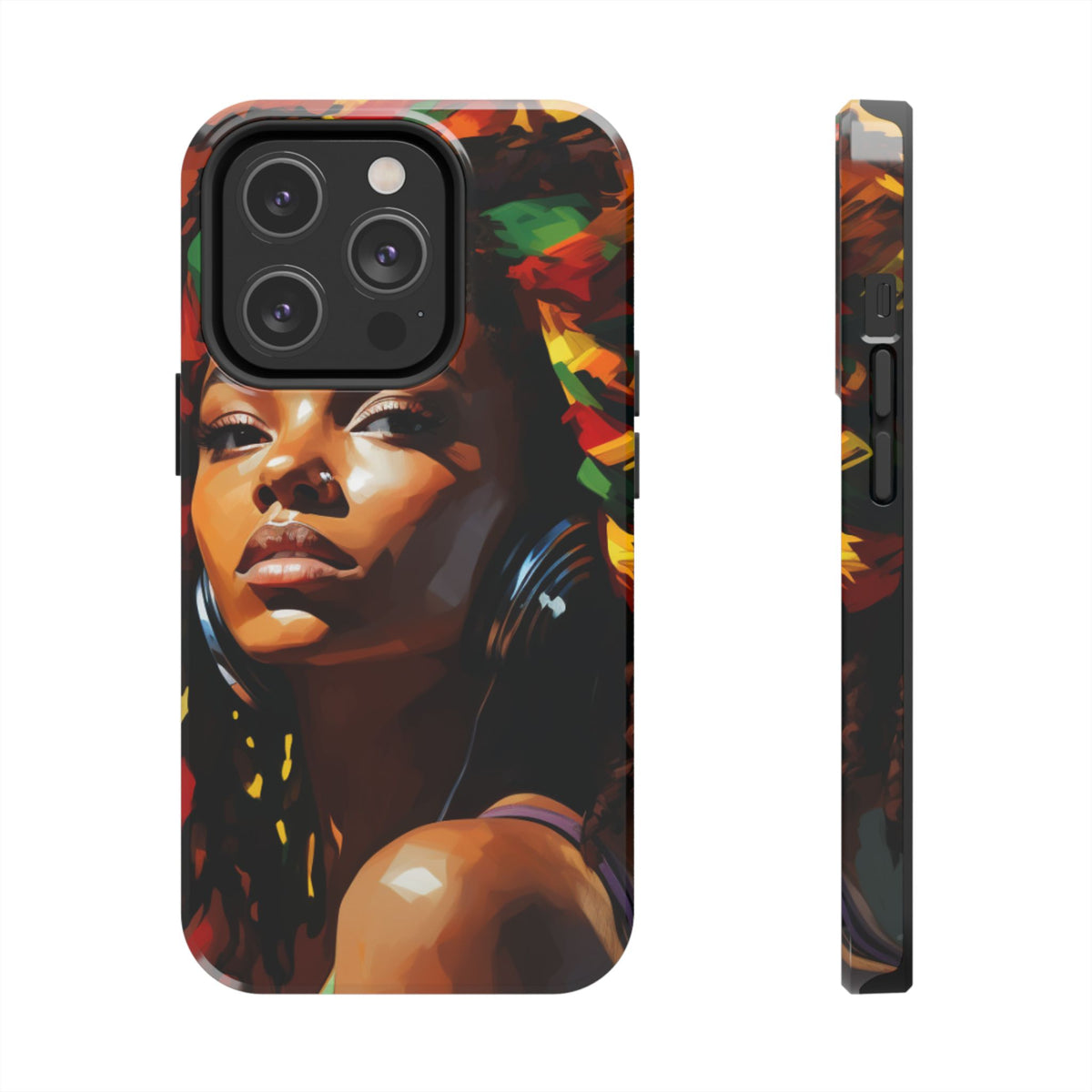 Beautiful Black Rasta Diva Tough Phone Case