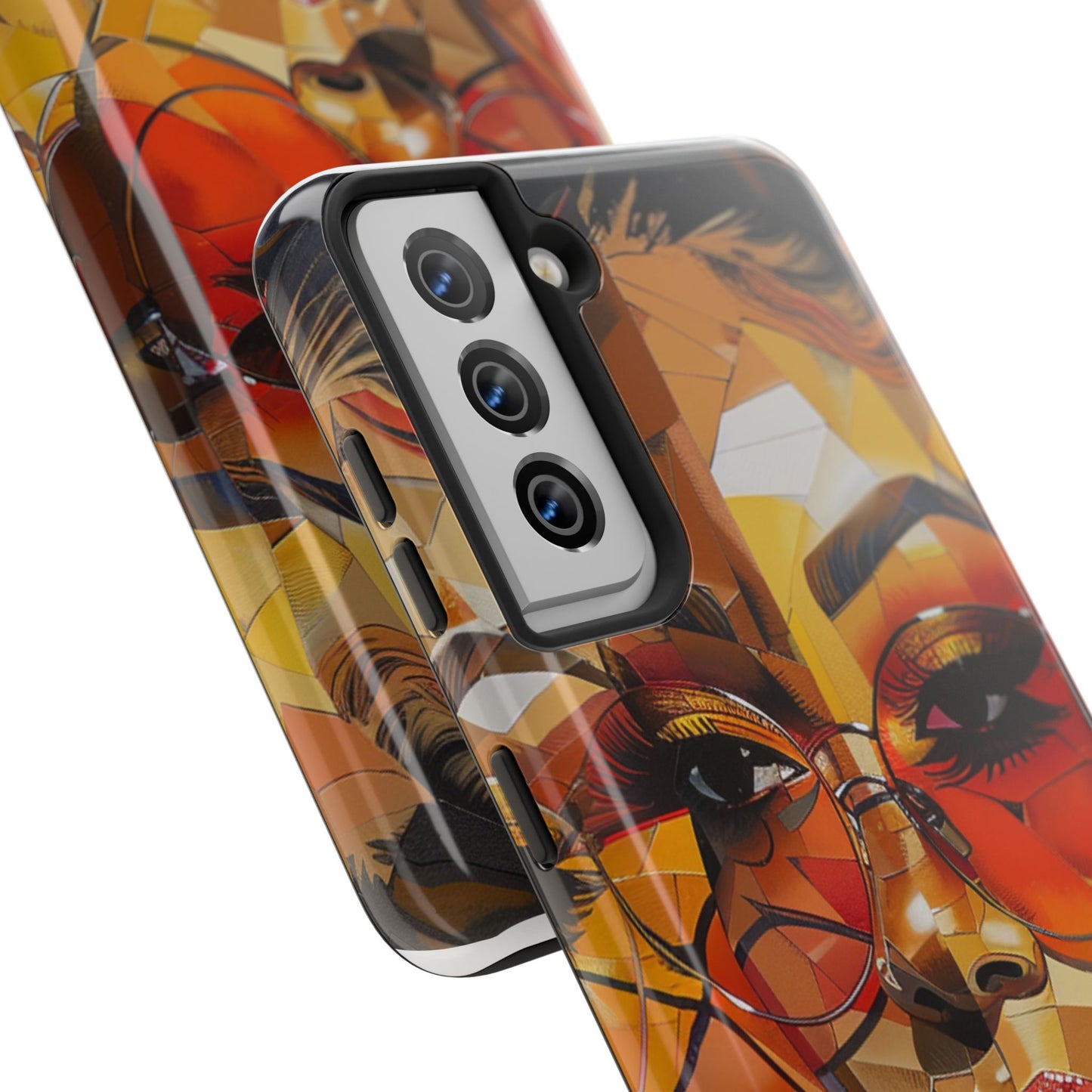 Red Mosiac Woman Tough Phone Case