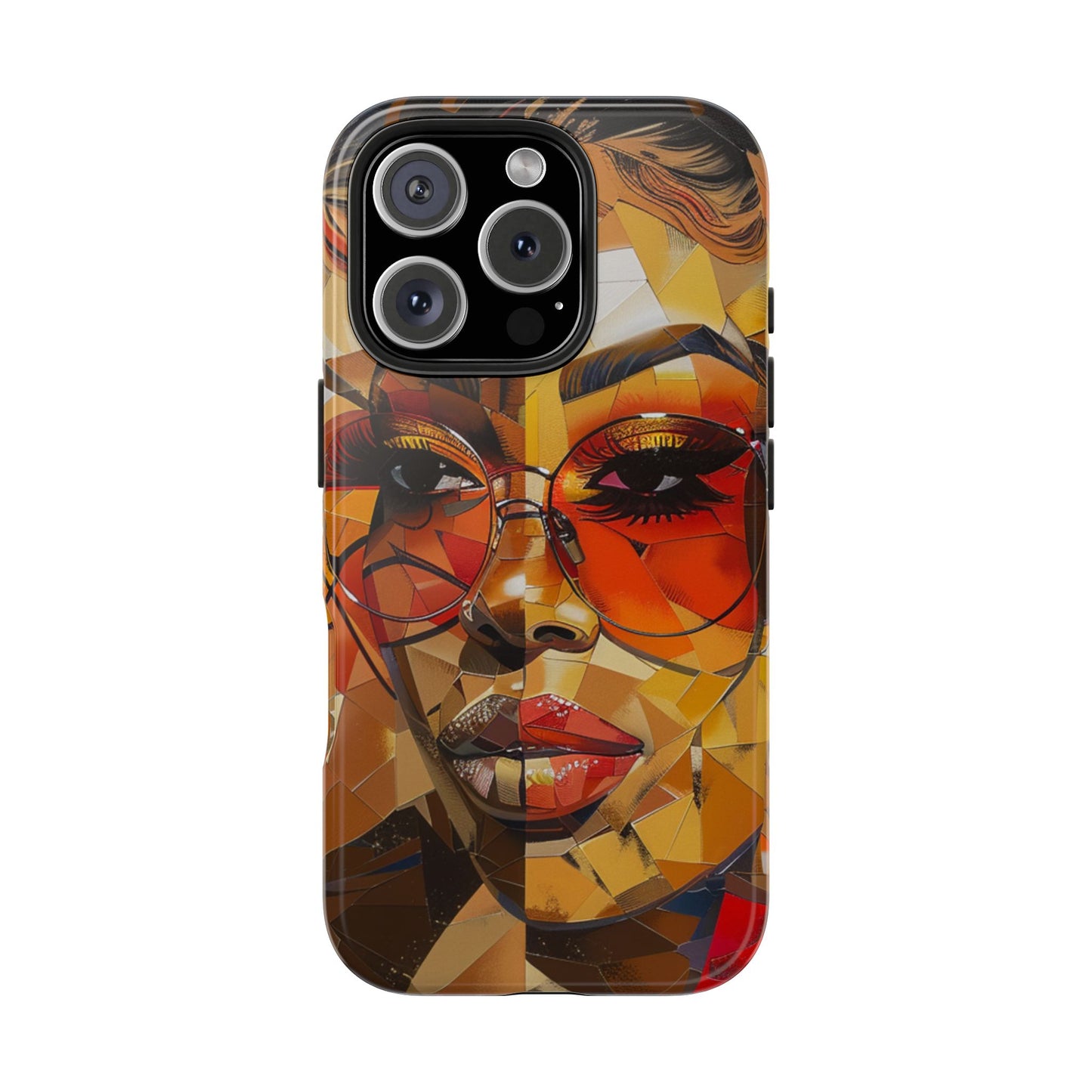Red Mosiac Woman Tough Phone Case