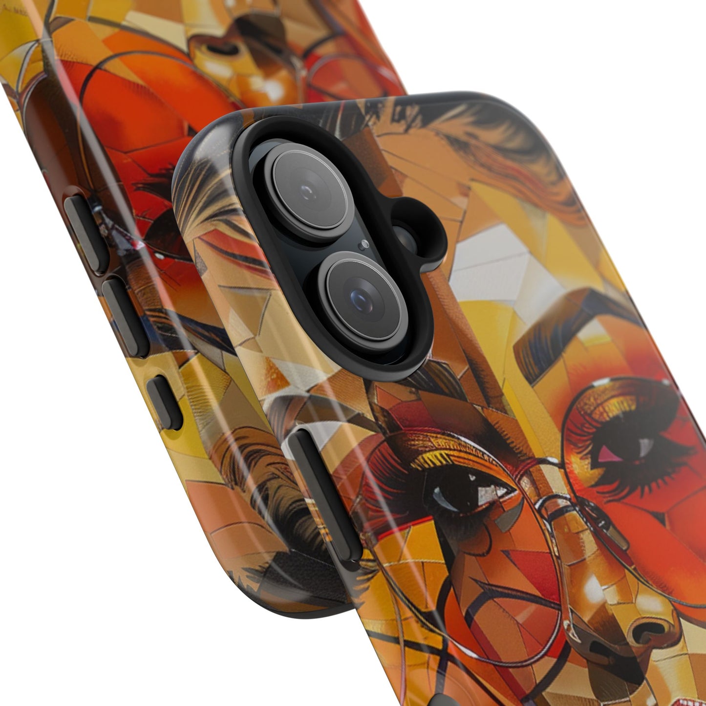 Red Mosiac Woman Tough Phone Case