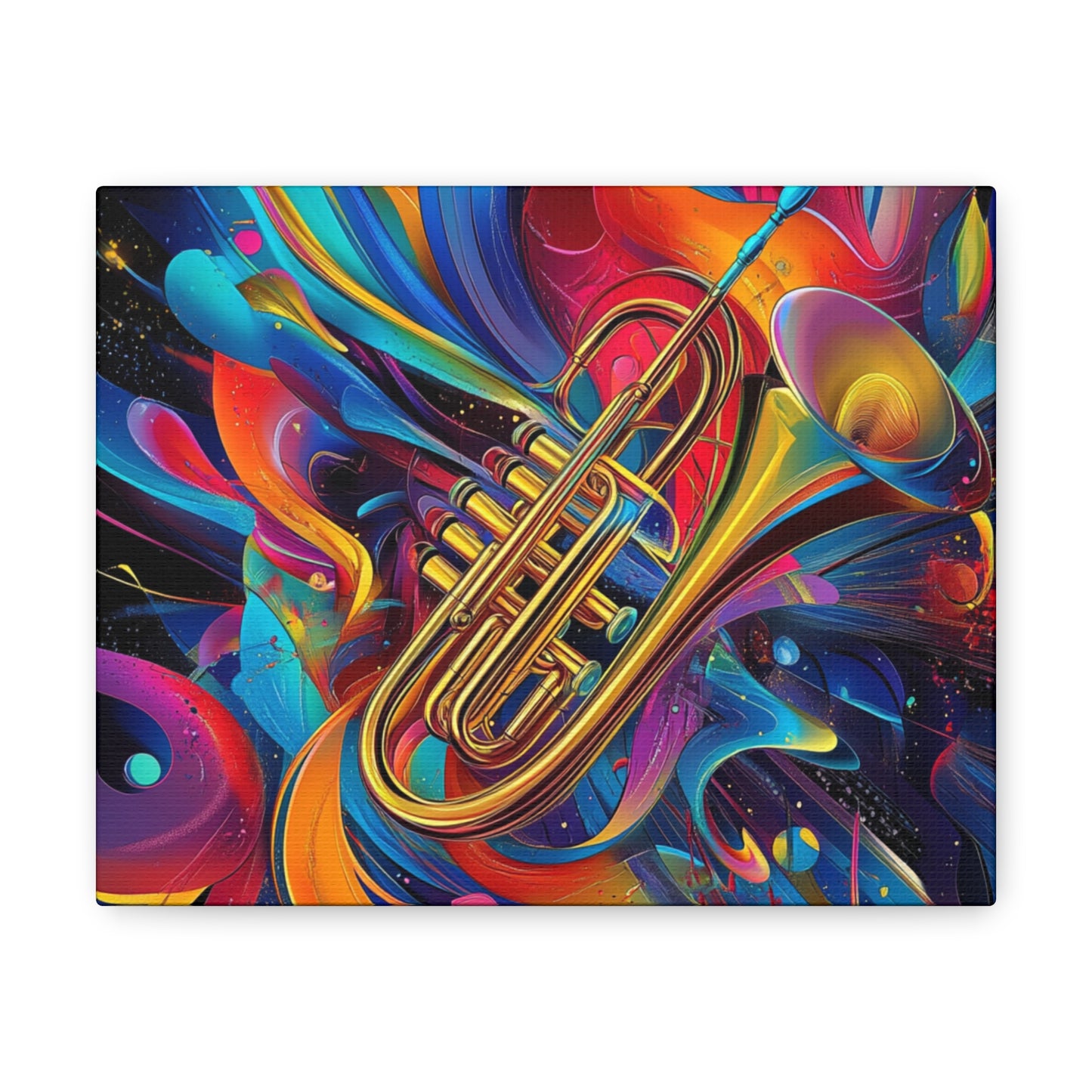 Colorful Trombone Canvas Wrap