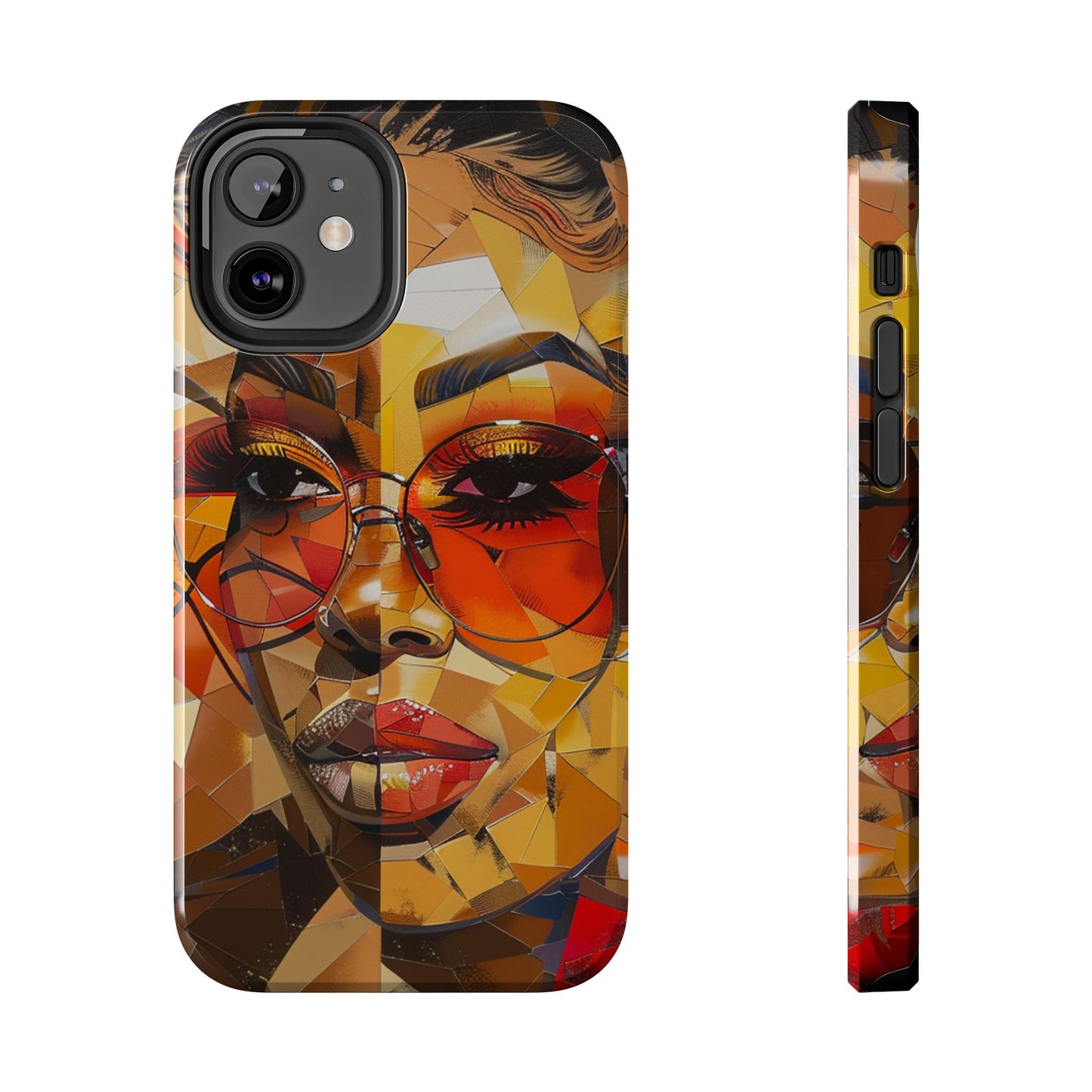 Red Mosiac Woman Tough Phone Case