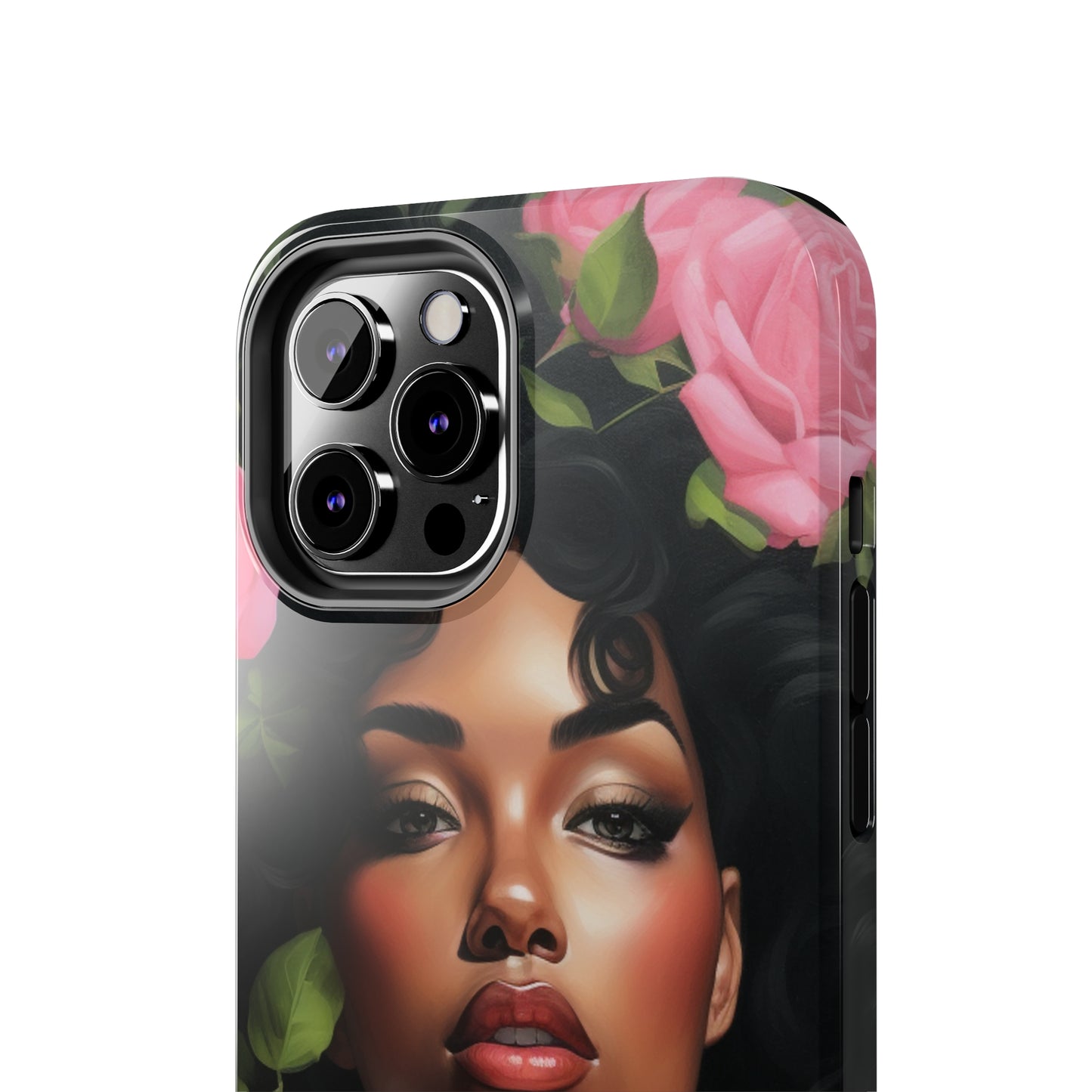 Pretty In Pink Black Woman Tough Case For iPhone