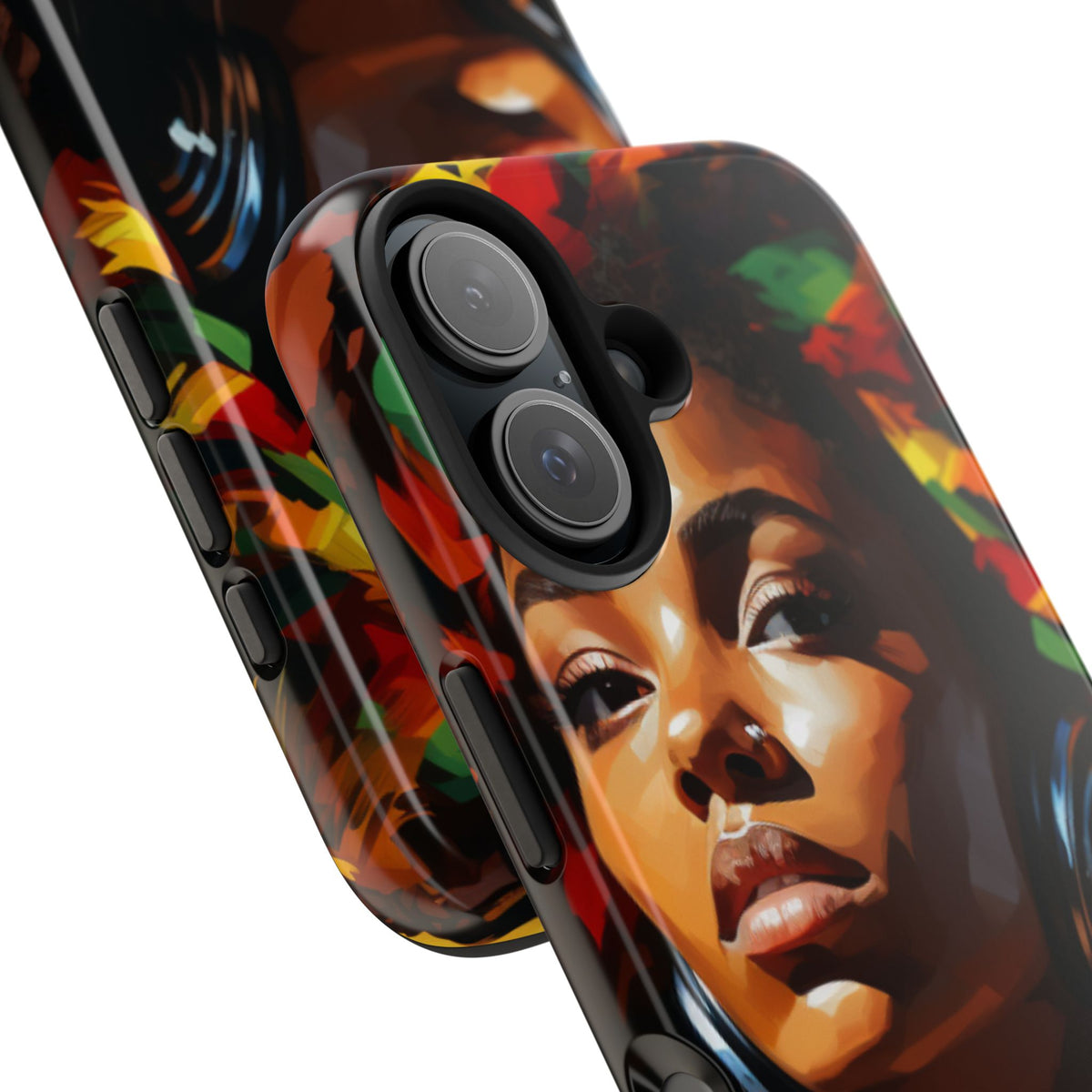 Beautiful Black Rasta Diva Tough Phone Case