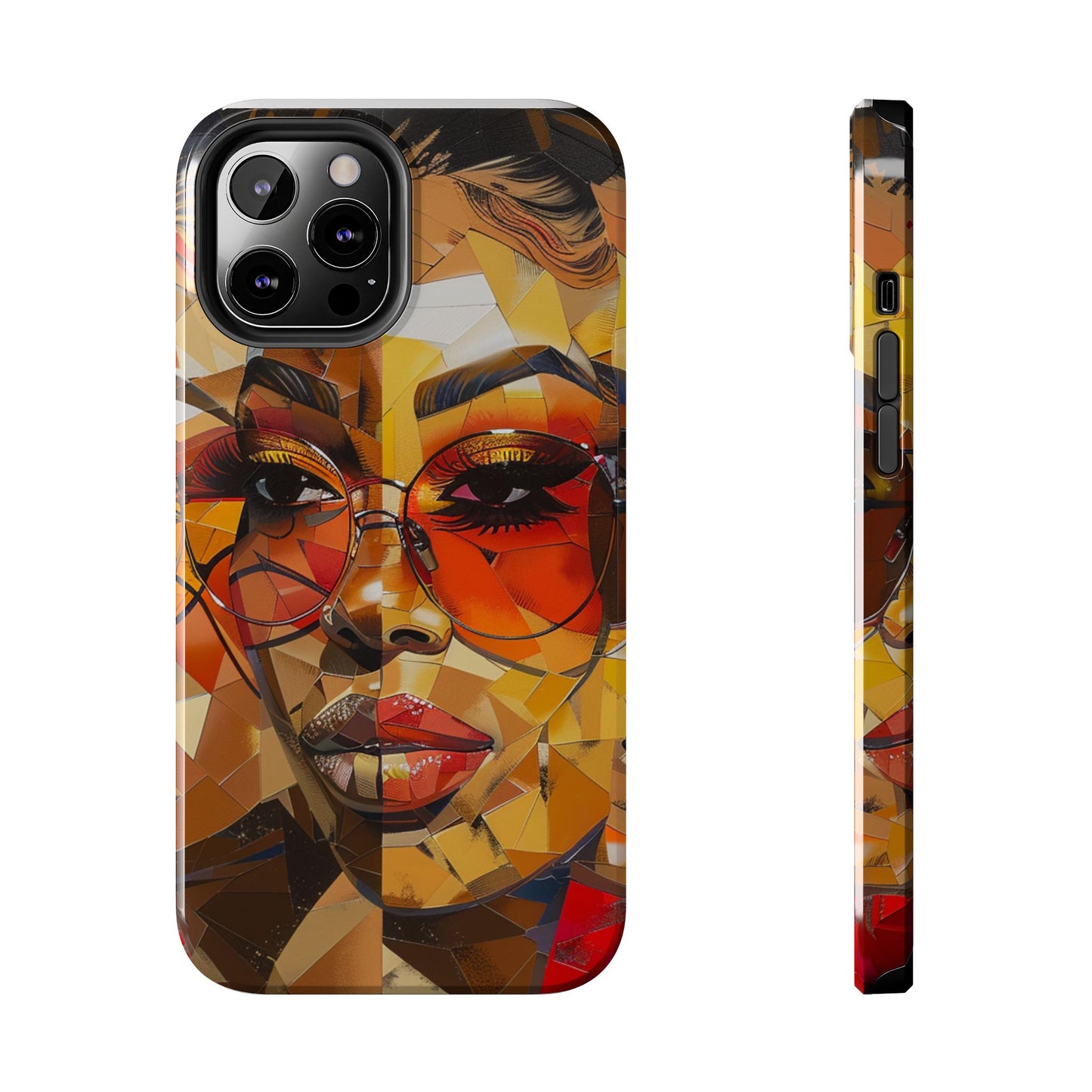 Red Mosiac Woman Tough Phone Case