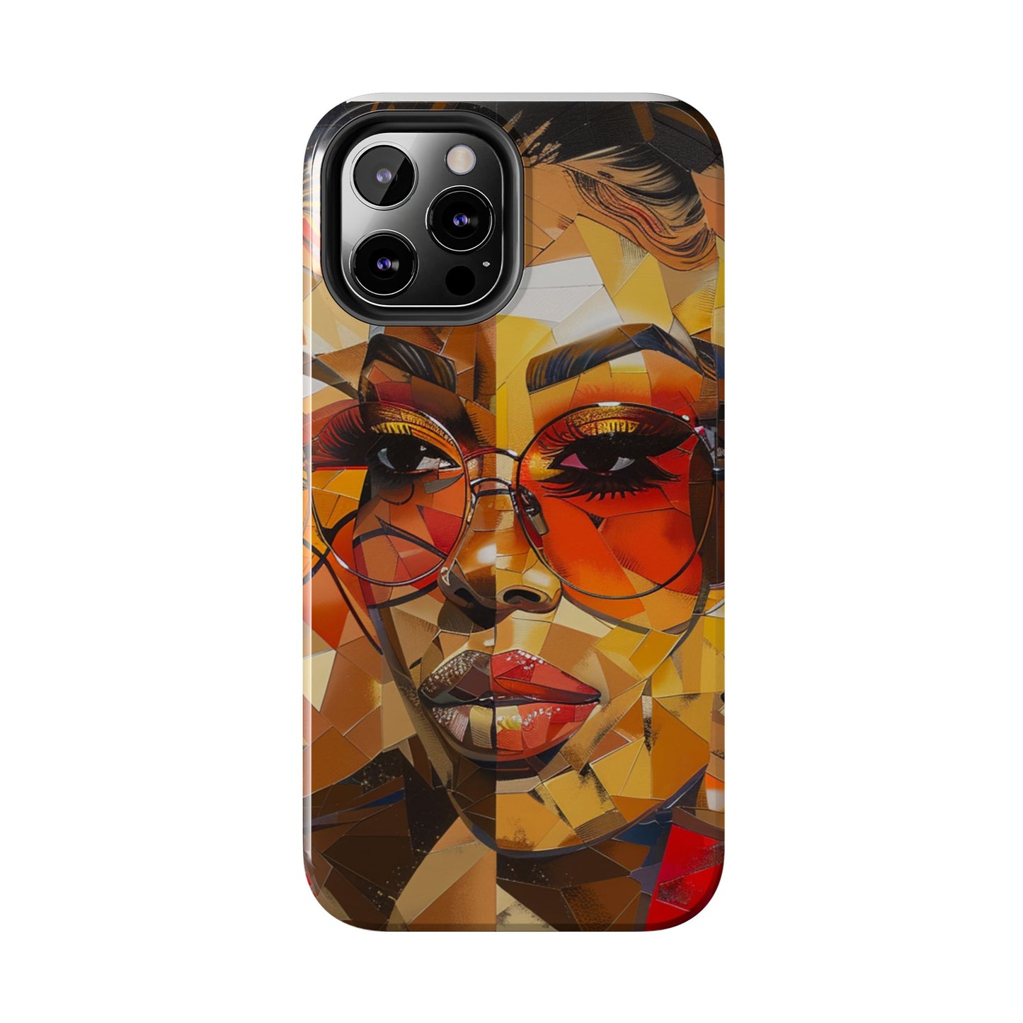 Red Mosiac Woman Tough Phone Case
