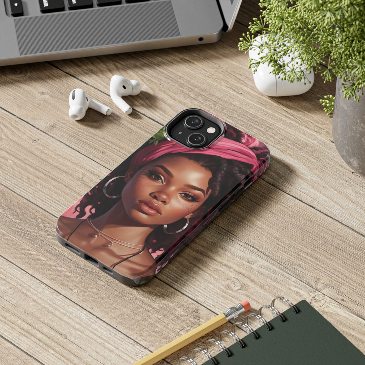 Beautiful Black Rasta Woman Tough Phone Case