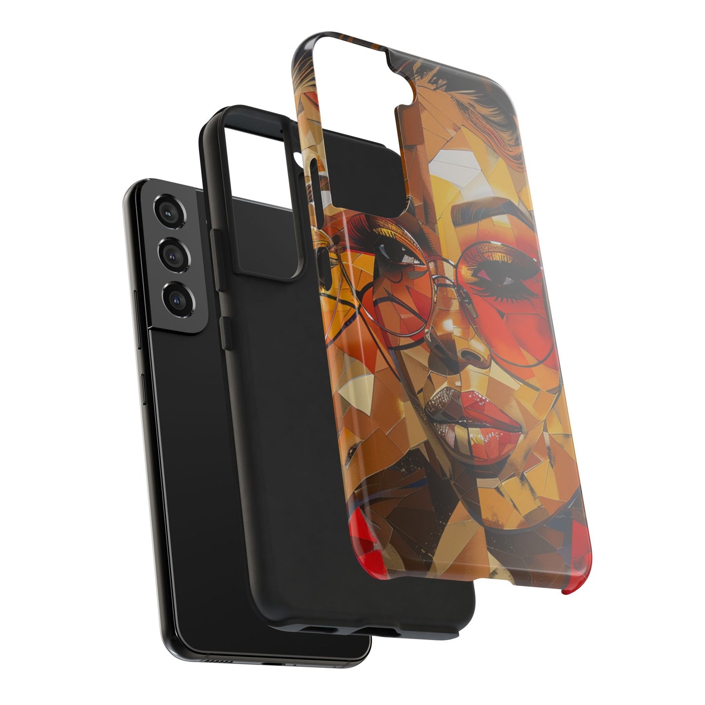 Red Mosiac Woman Tough Phone Case