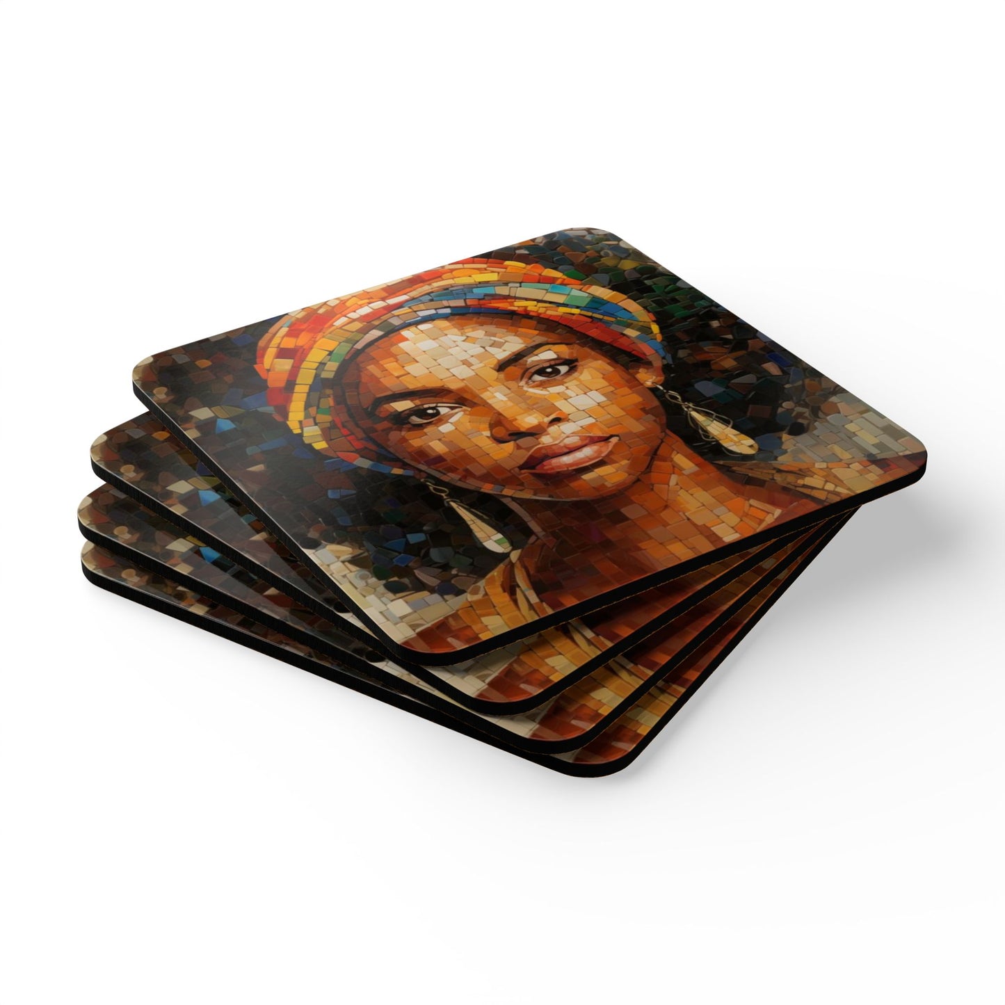 Mosaic Quee Corkwood Coaster Set of 4