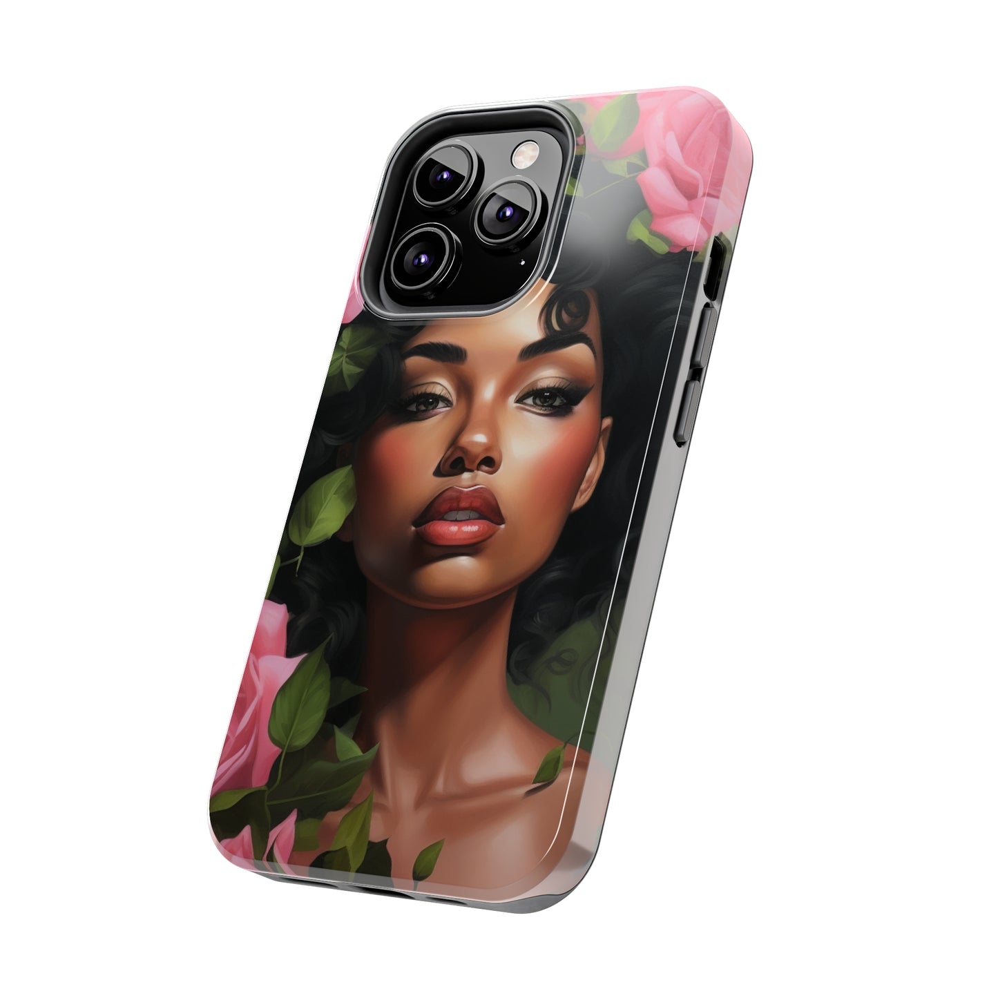 Pretty In Pink Black Woman Tough Case For iPhone