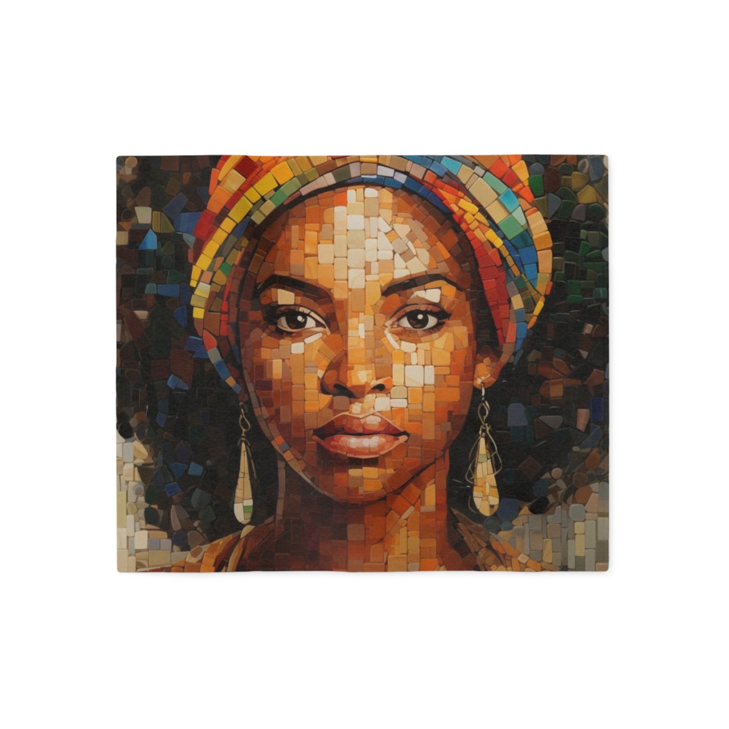 Mosaic Woman Sweatshirt Blanket - Stylish Cozy Home Decor