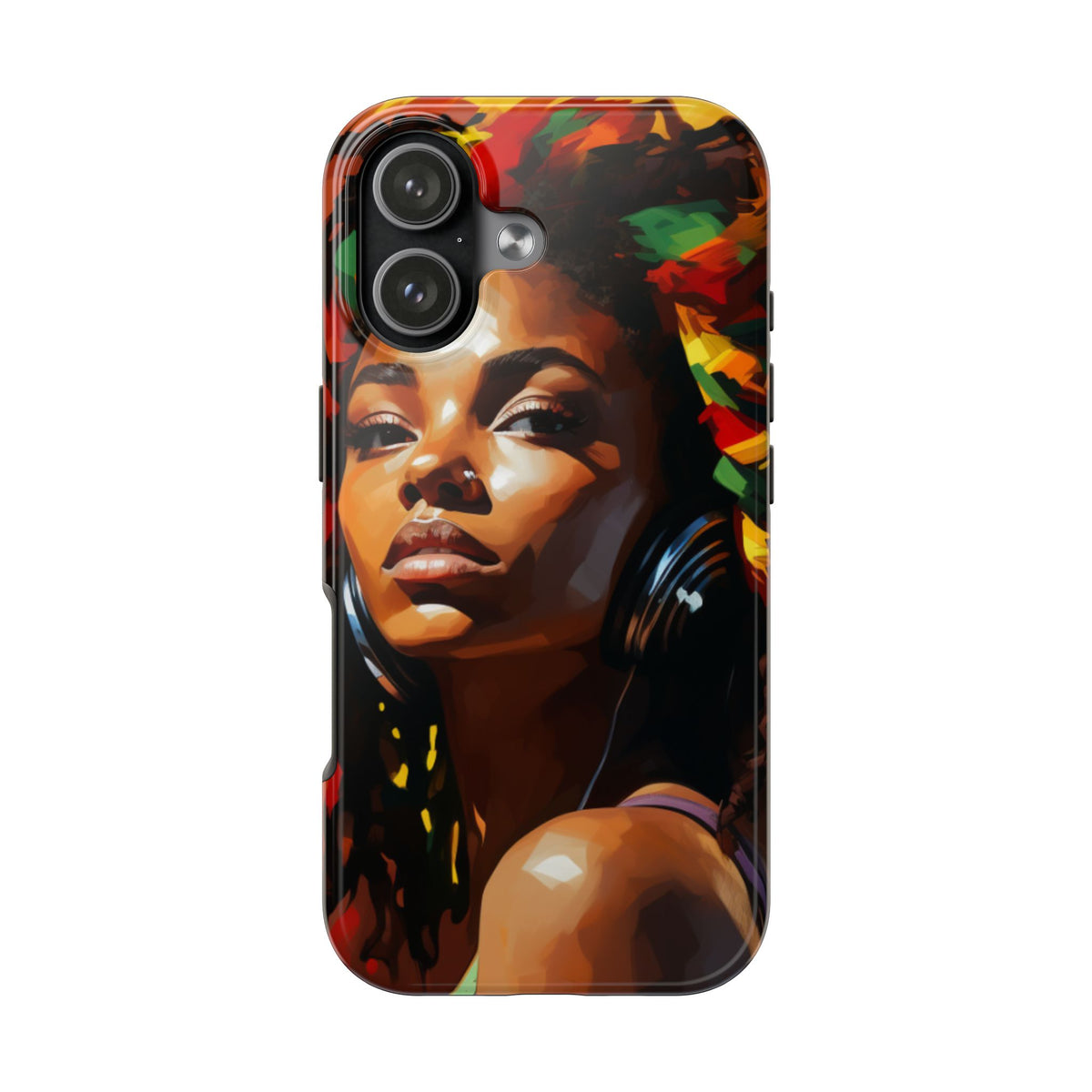 Beautiful Black Rasta Diva Tough Phone Case
