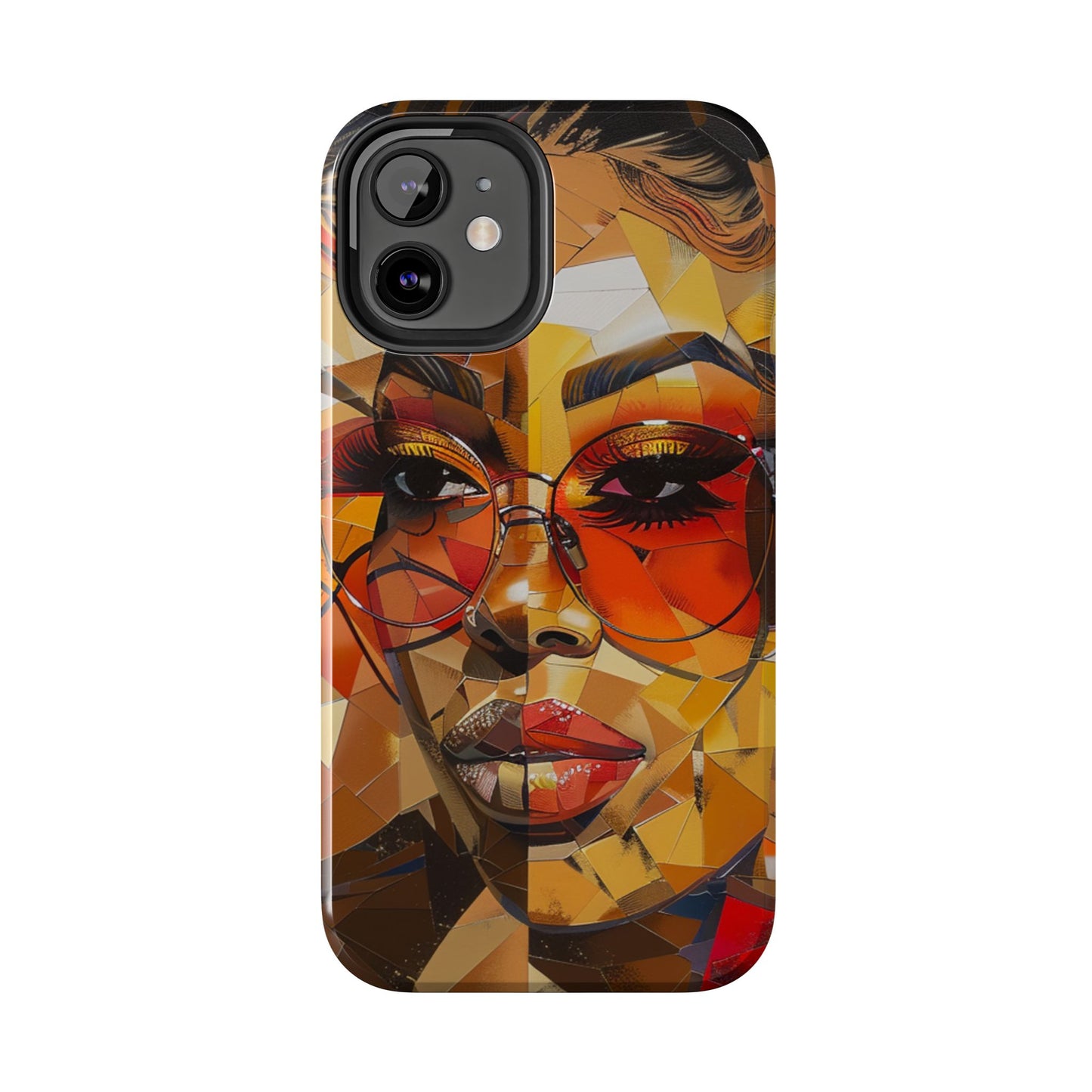 Red Mosiac Woman Tough Phone Case