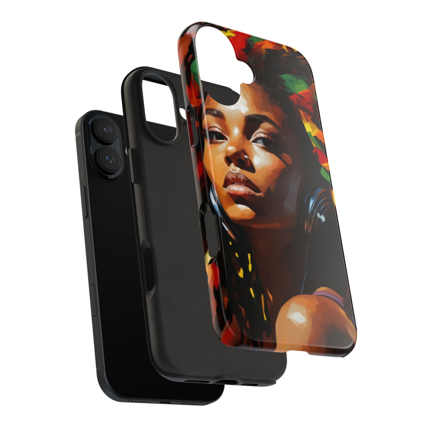 Beautiful Black Rasta Diva Tough Phone Case