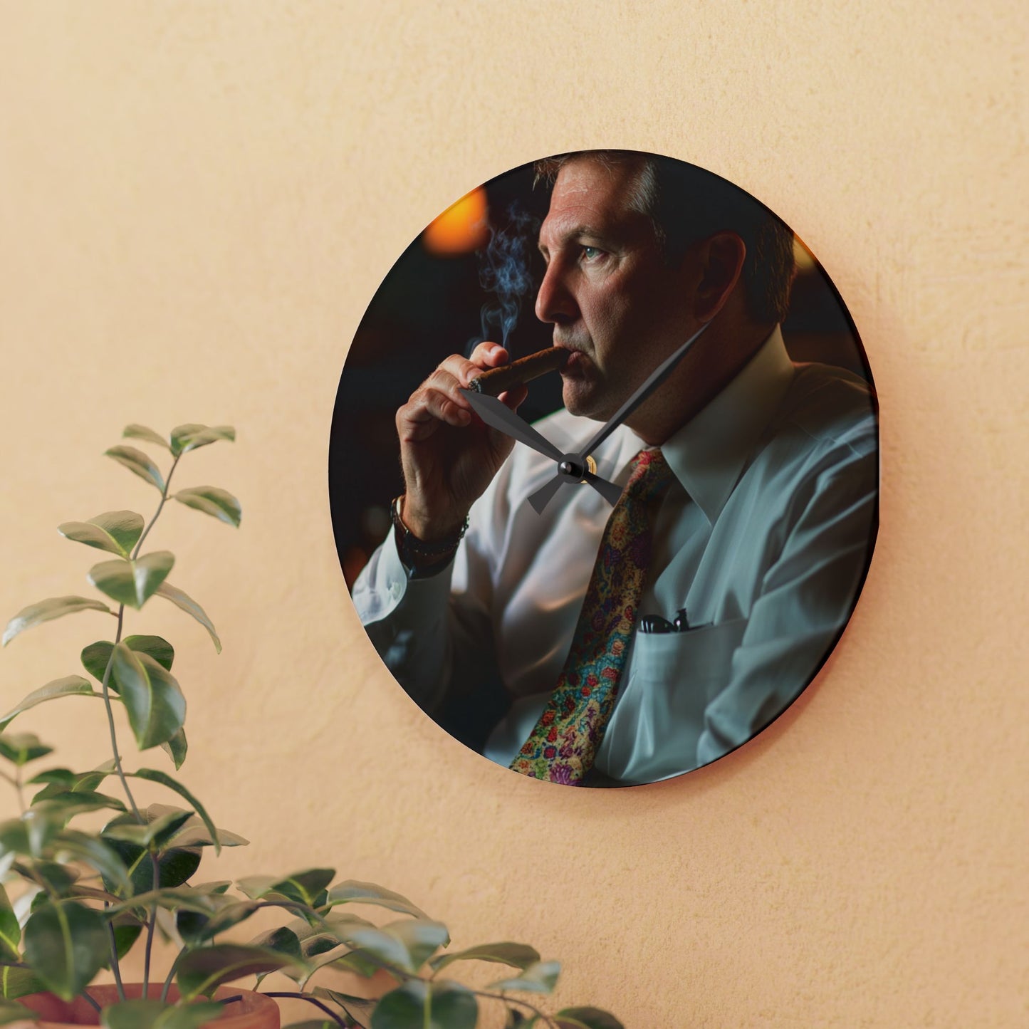 The Smoke Break Acrylic Wall Clock