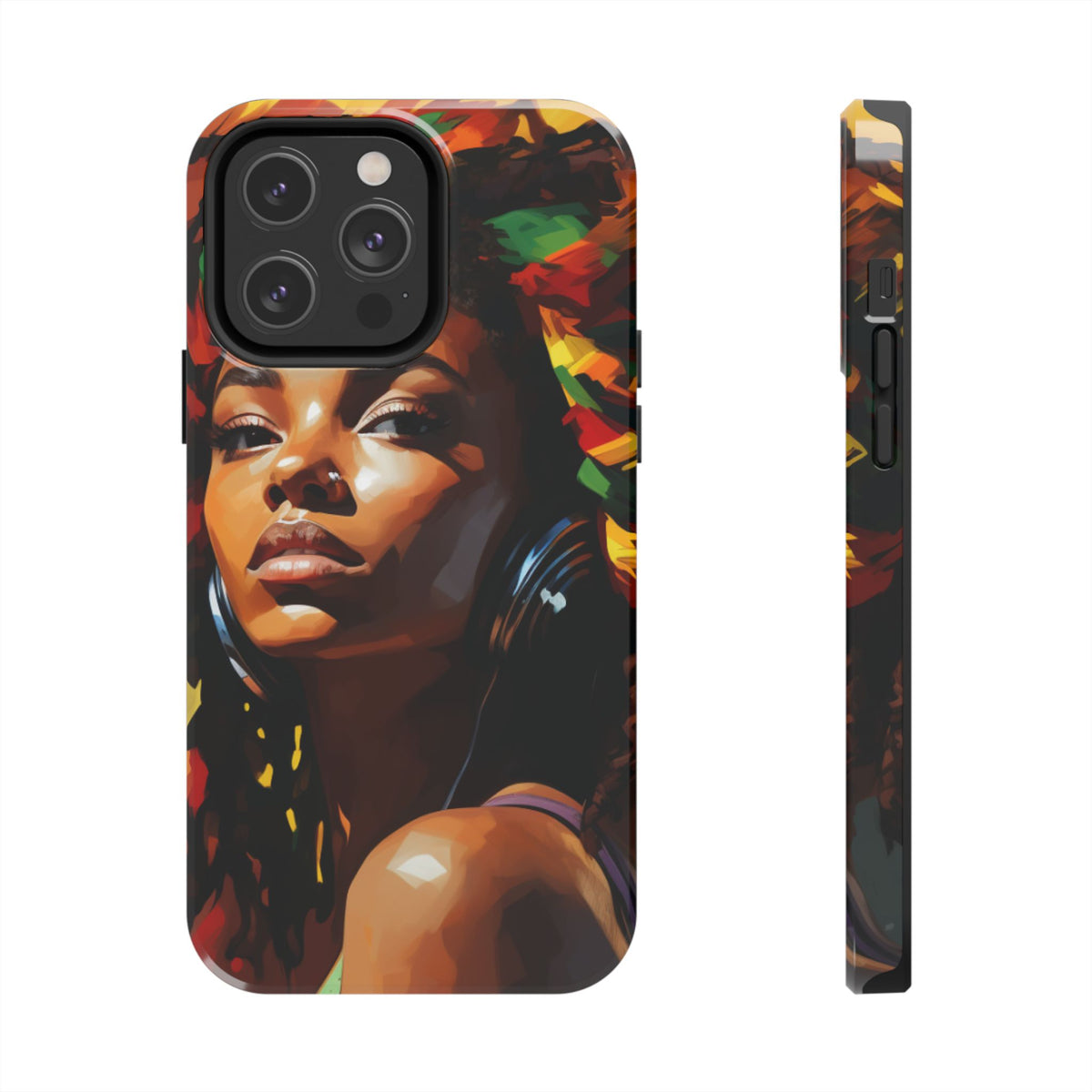 Beautiful Black Rasta Diva Tough Phone Case