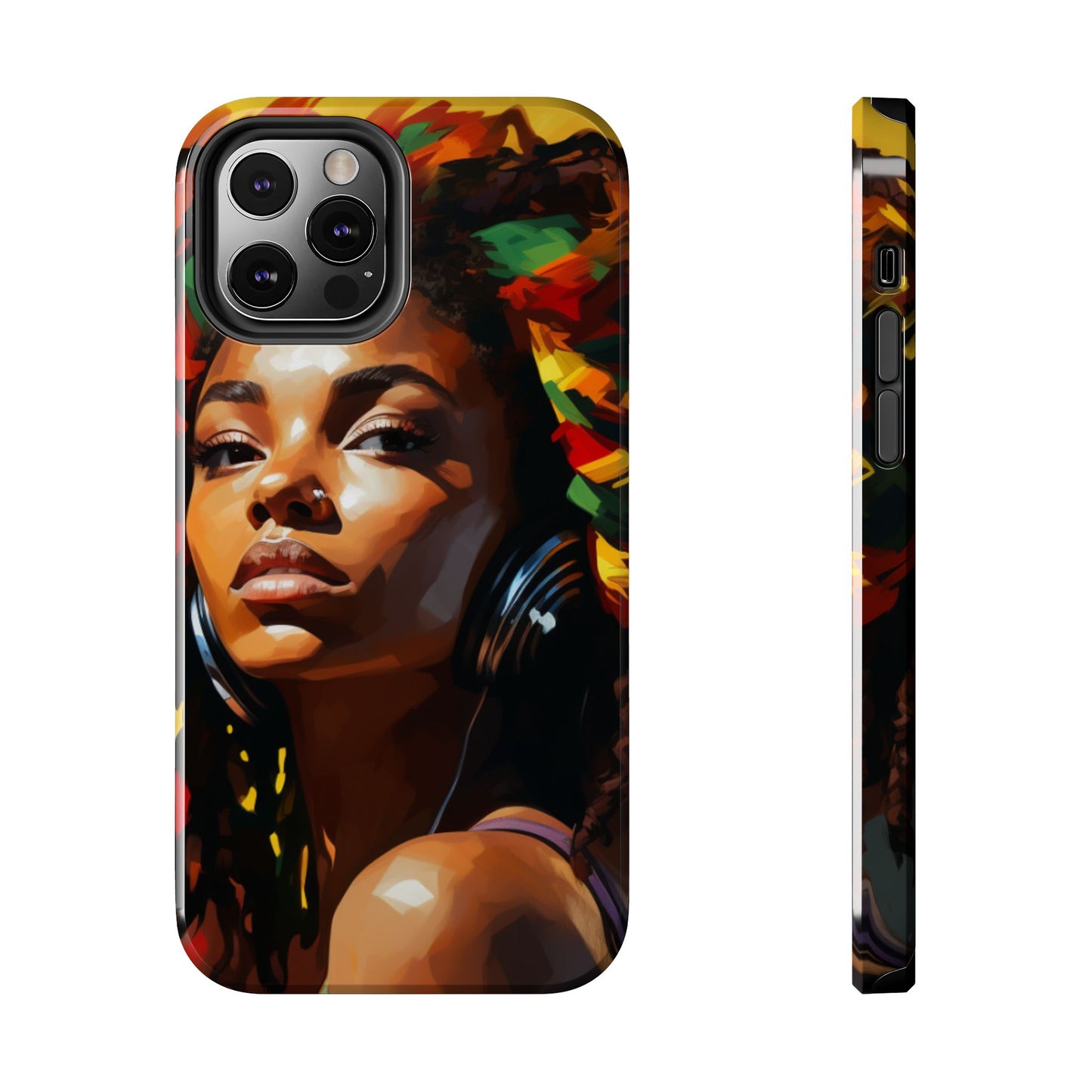 Beautiful Black Rasta Diva Tough Phone Case