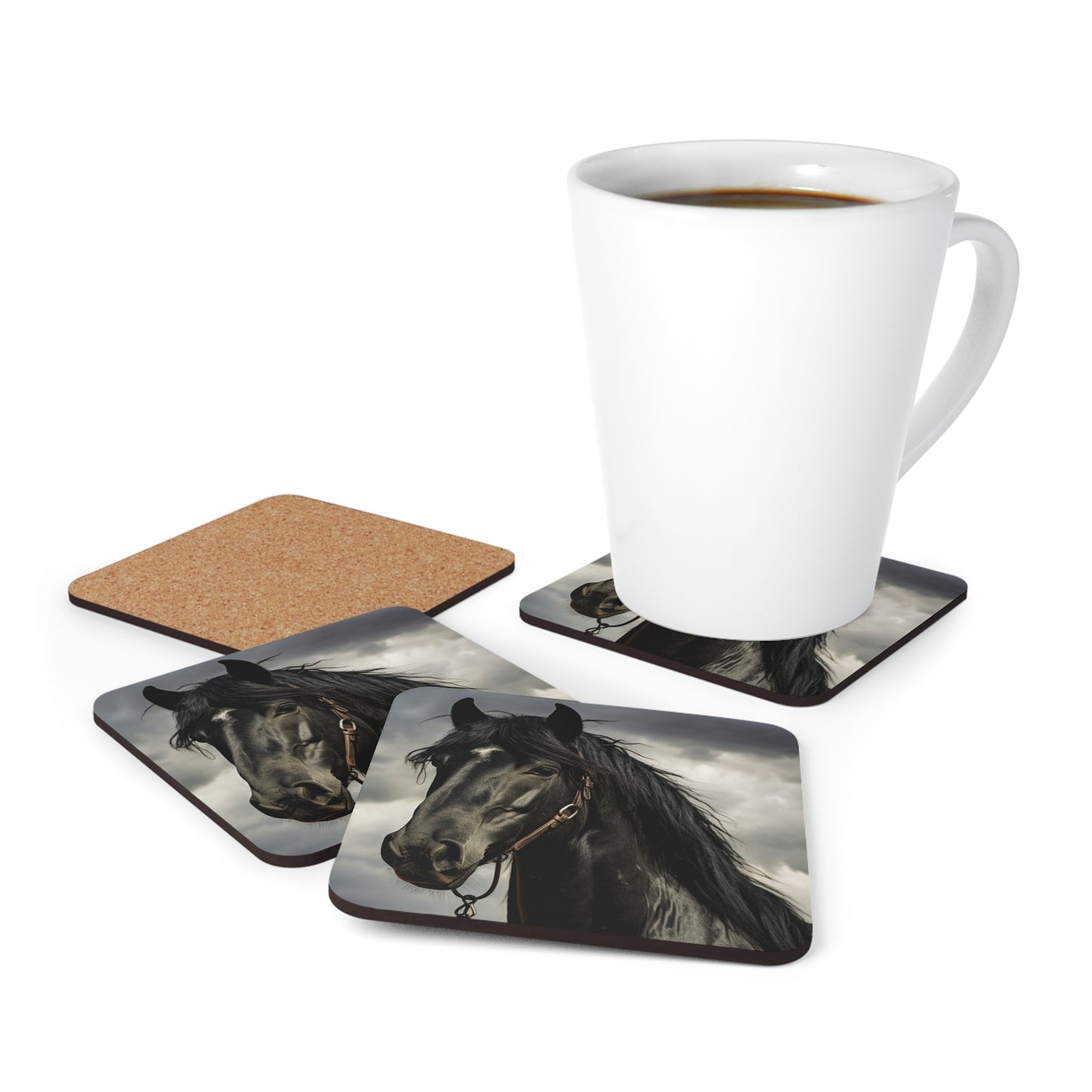Horse Haven Corkwood Coaster Set of 4