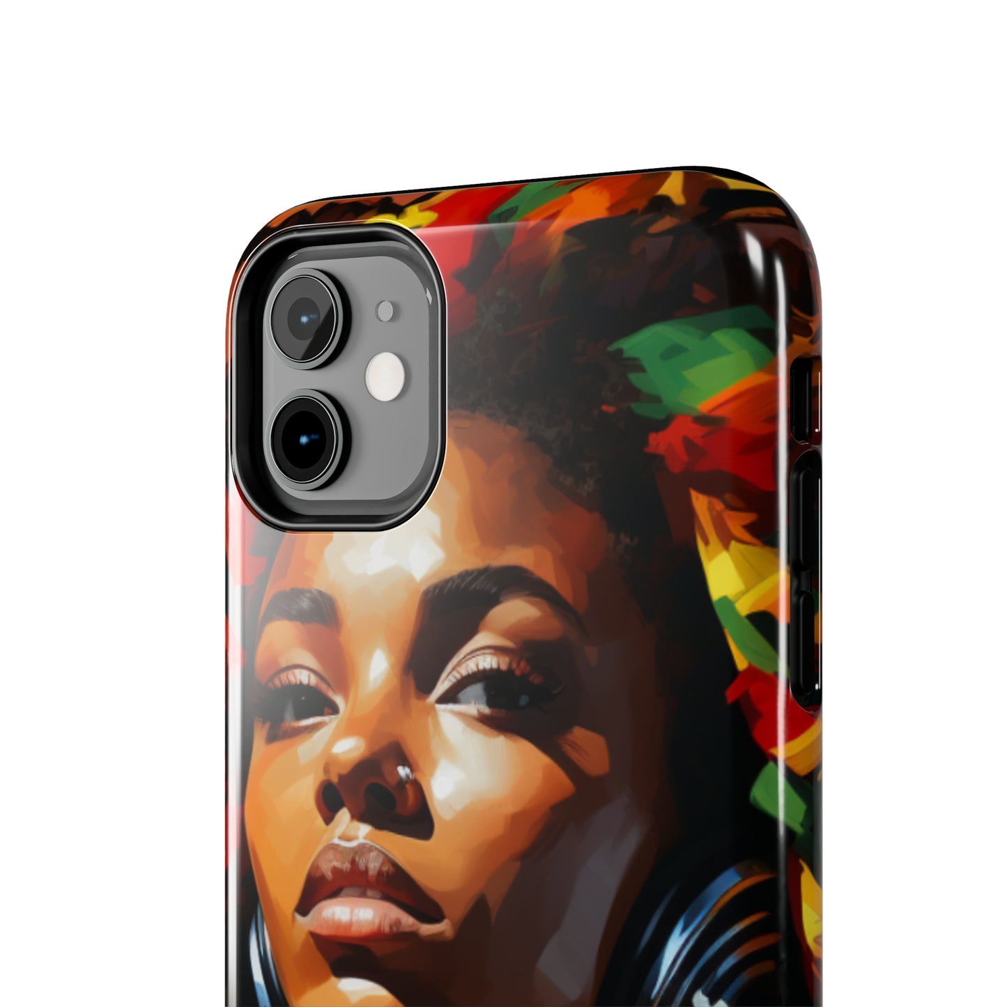 Beautiful Black Rasta Woman Tough Case For iPhone - #2