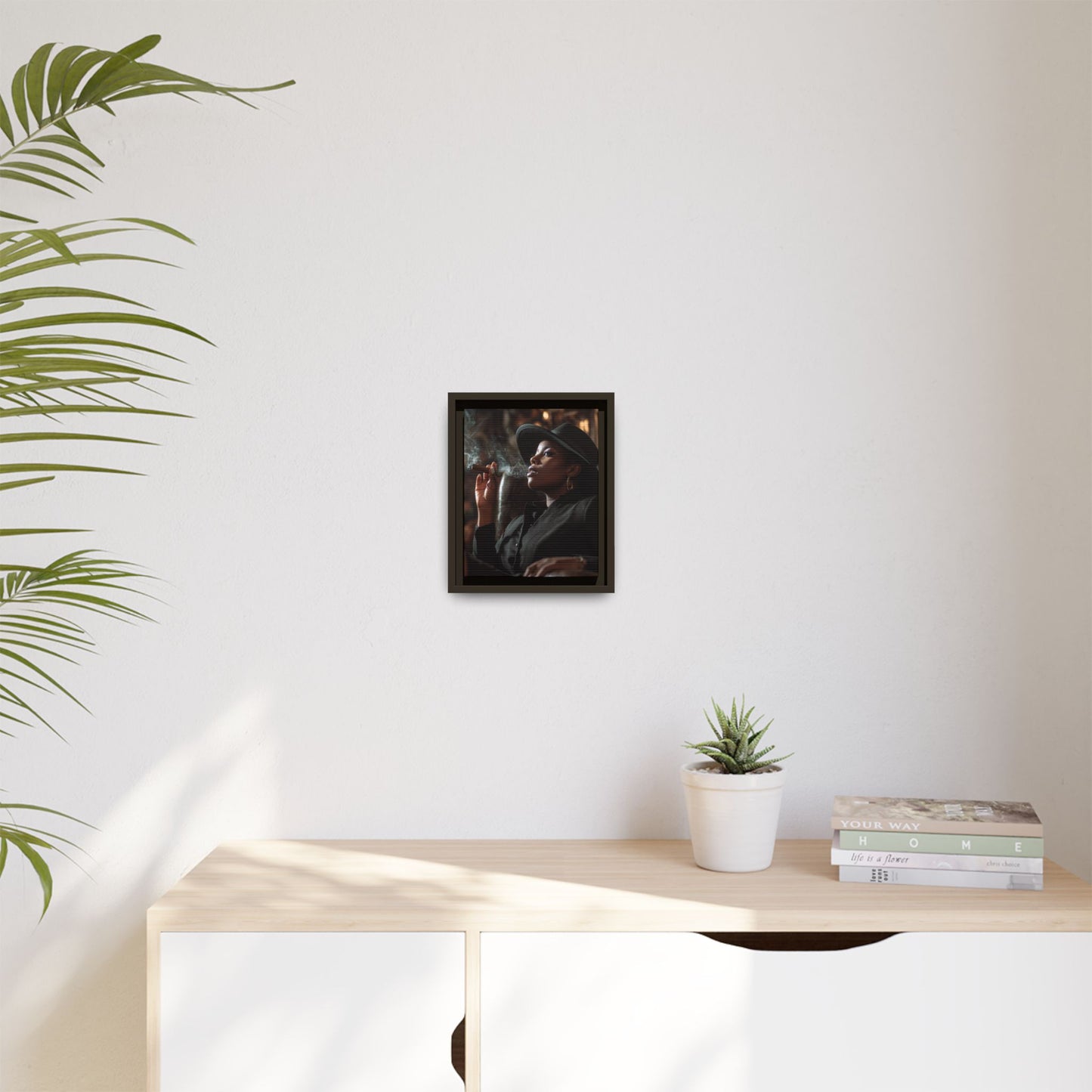Classy Cigar Chic Canvas With Black Frame