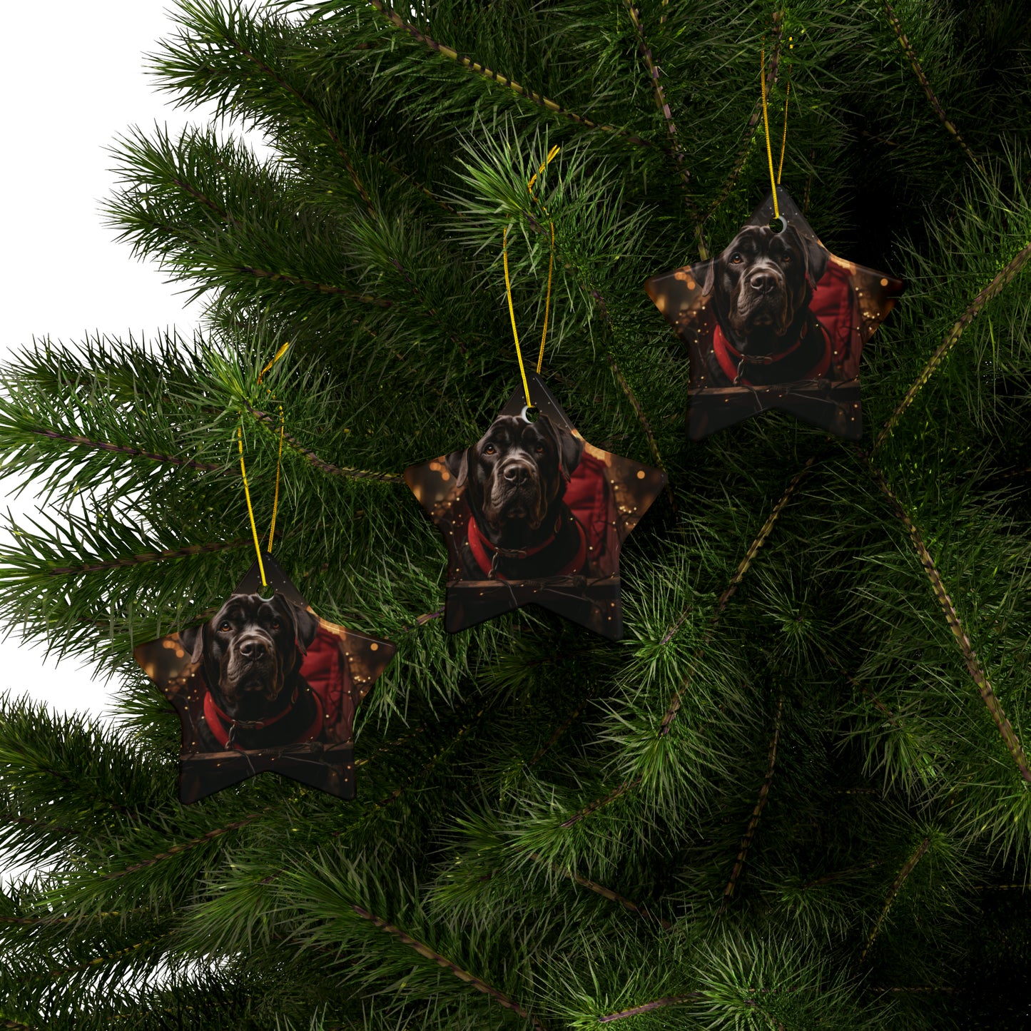 Black Dog Ceramic Ornaments (1pc, 3pcs, 5pcs) | Christmas Ornaments |  Christmas | Pet Ornaments