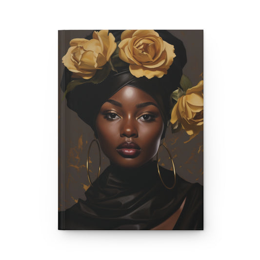 Beautiful Black Woman (Gold #2) Journal  | Black Art | Black Woman Art | Gratitude Journal | Self-Care | Black Owned