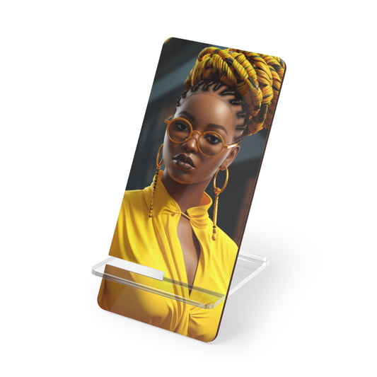 Beautiful Diva With Yellow Locs Mobile Display Stand