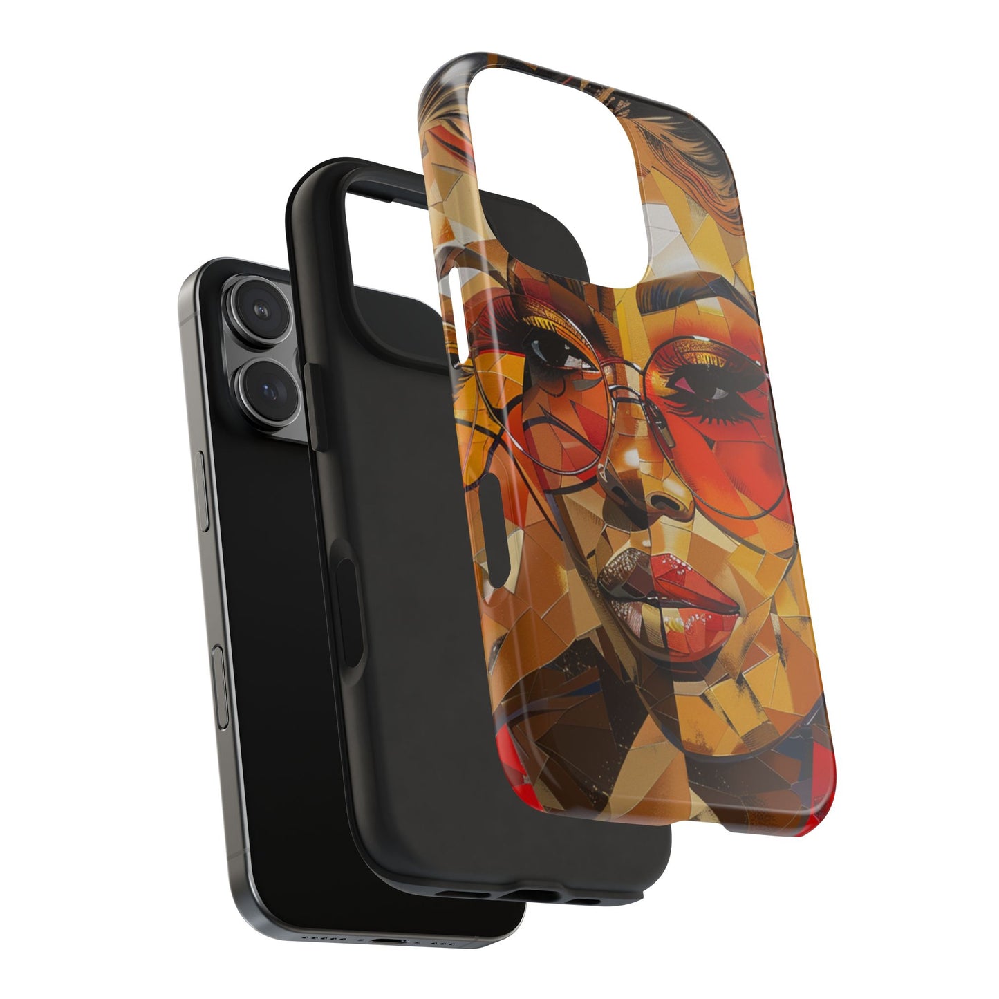 Red Mosiac Woman Tough Phone Case