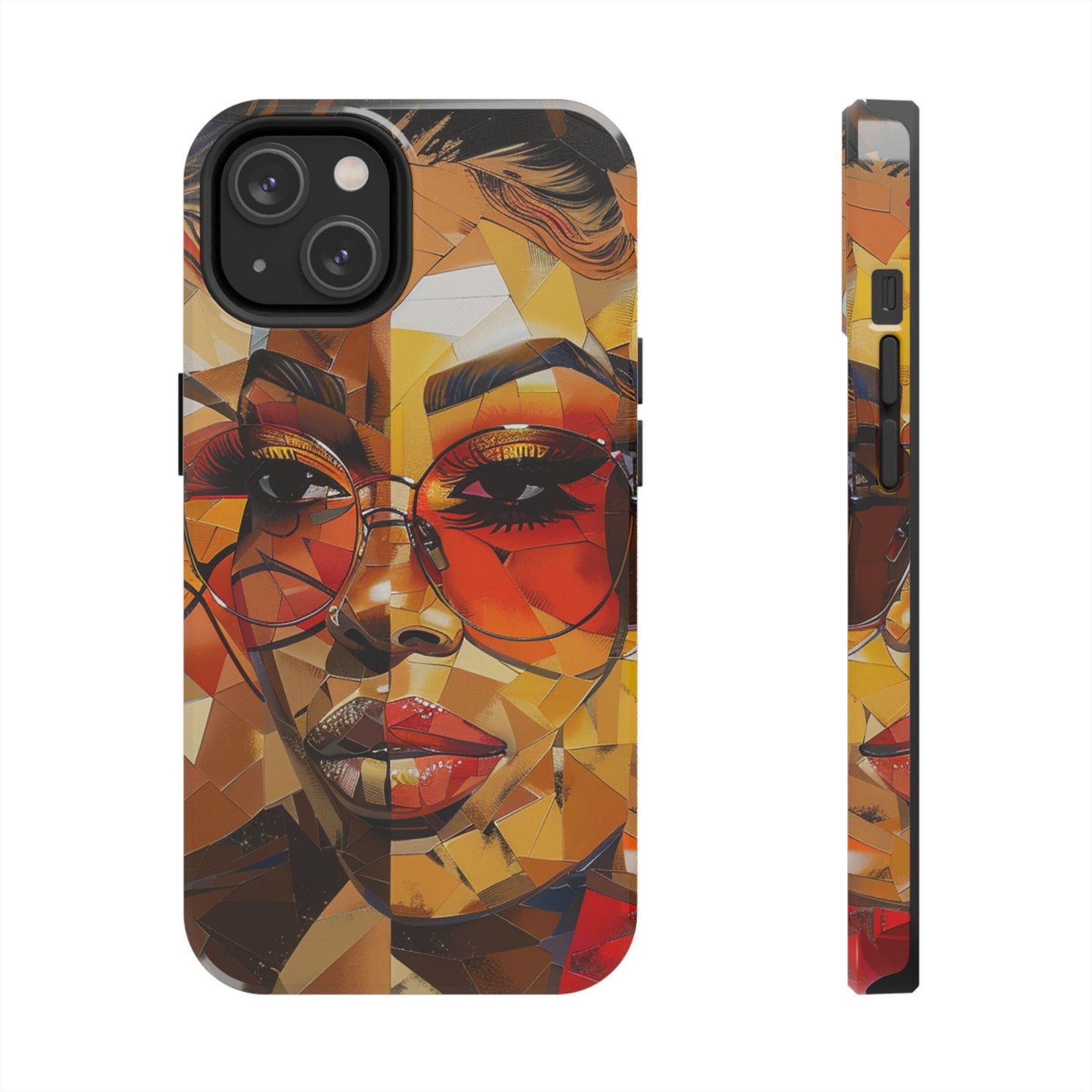 Red Mosiac Woman Tough Phone Case