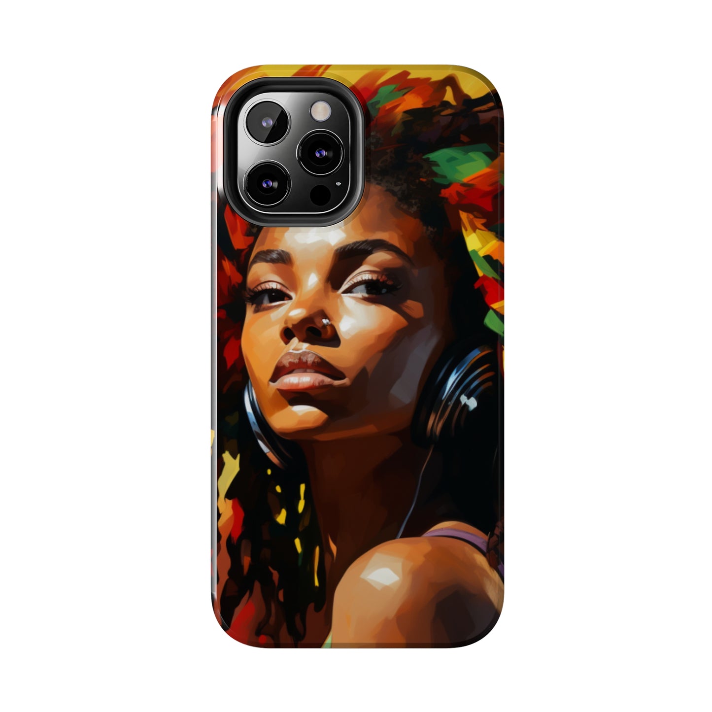 Beautiful Black Rasta Woman Tough Case For iPhone - #2