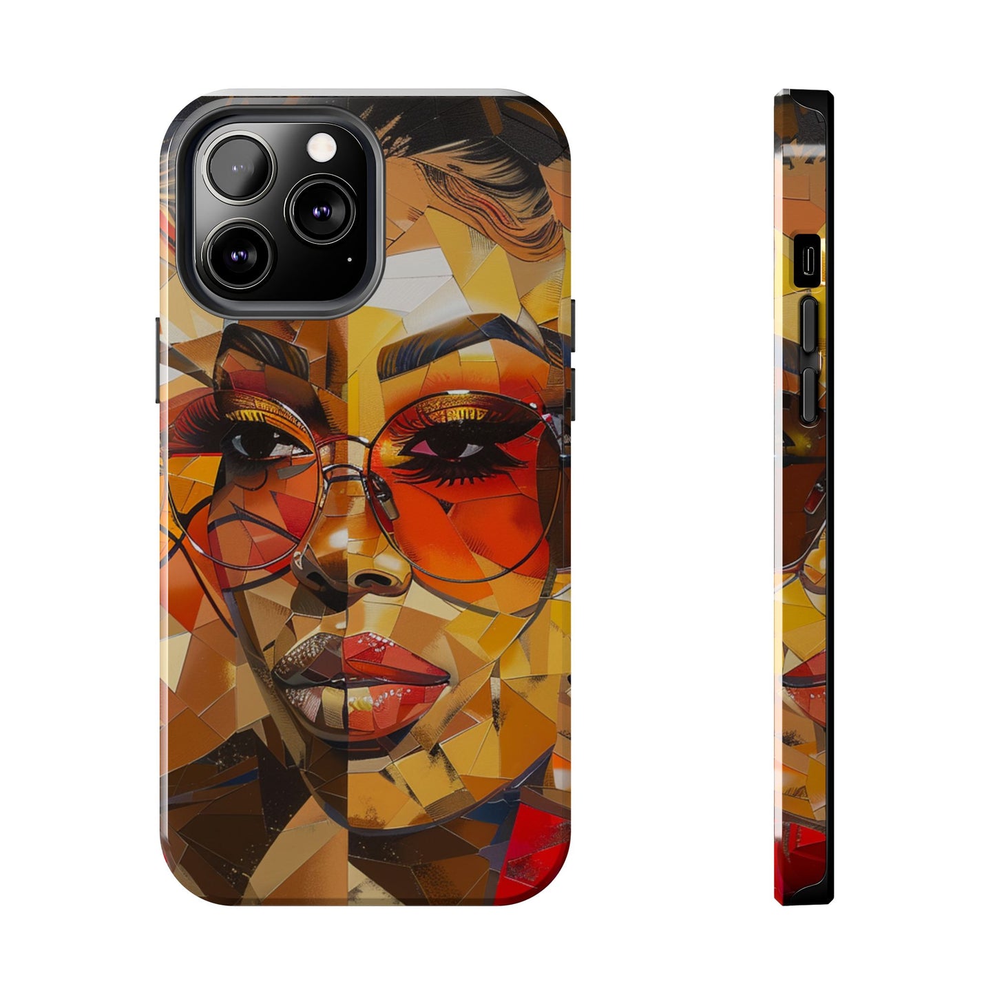 Red Mosiac Woman Tough Phone Case