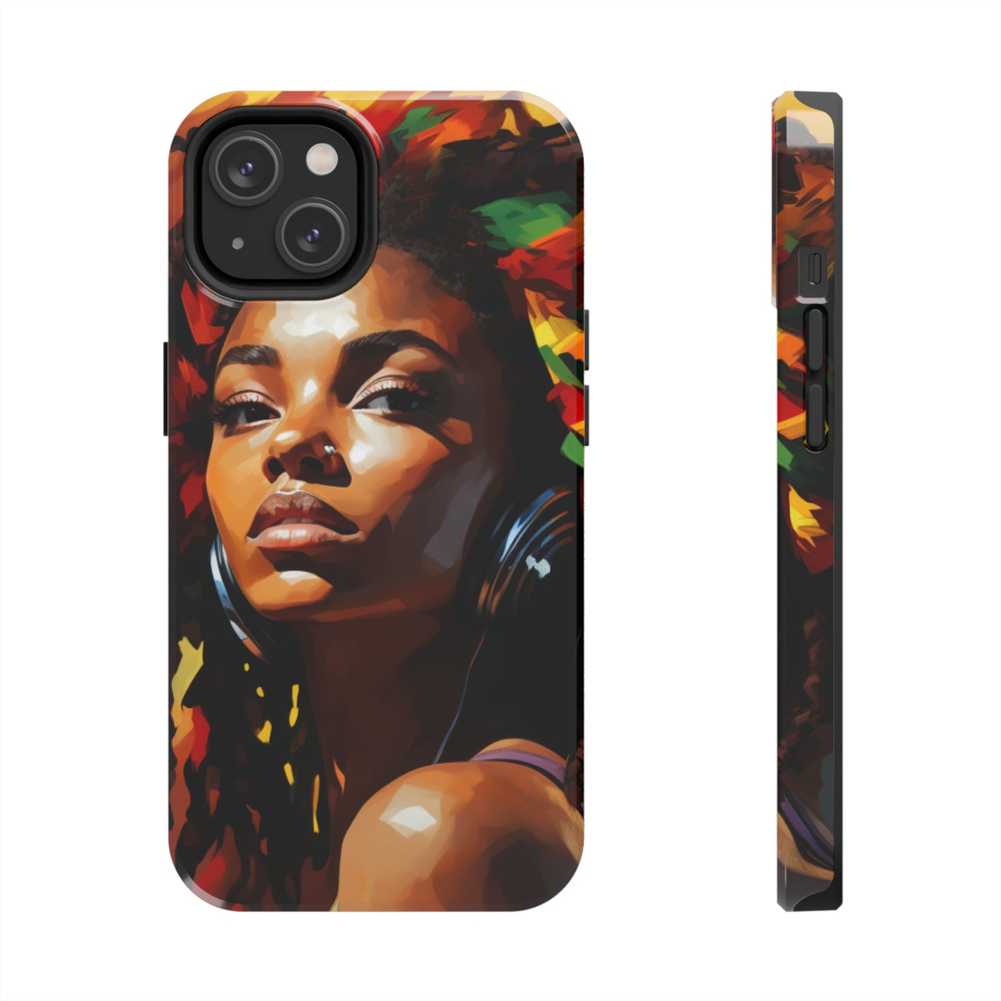 Beautiful Black Rasta Woman Tough Case For iPhone - #2