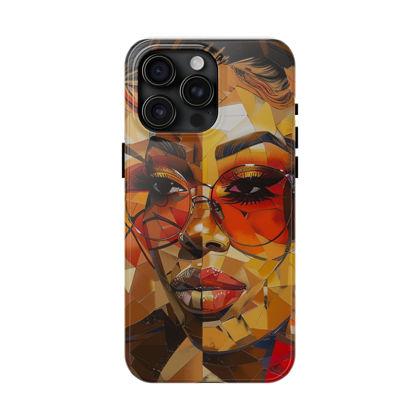 Red Mosiac Woman Tough Phone Case