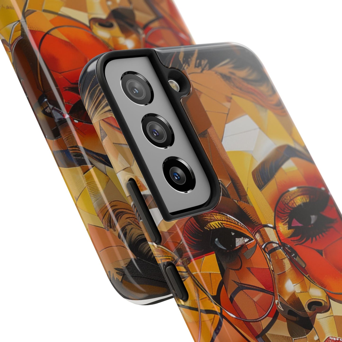 Red Mosiac Woman Tough Phone Case