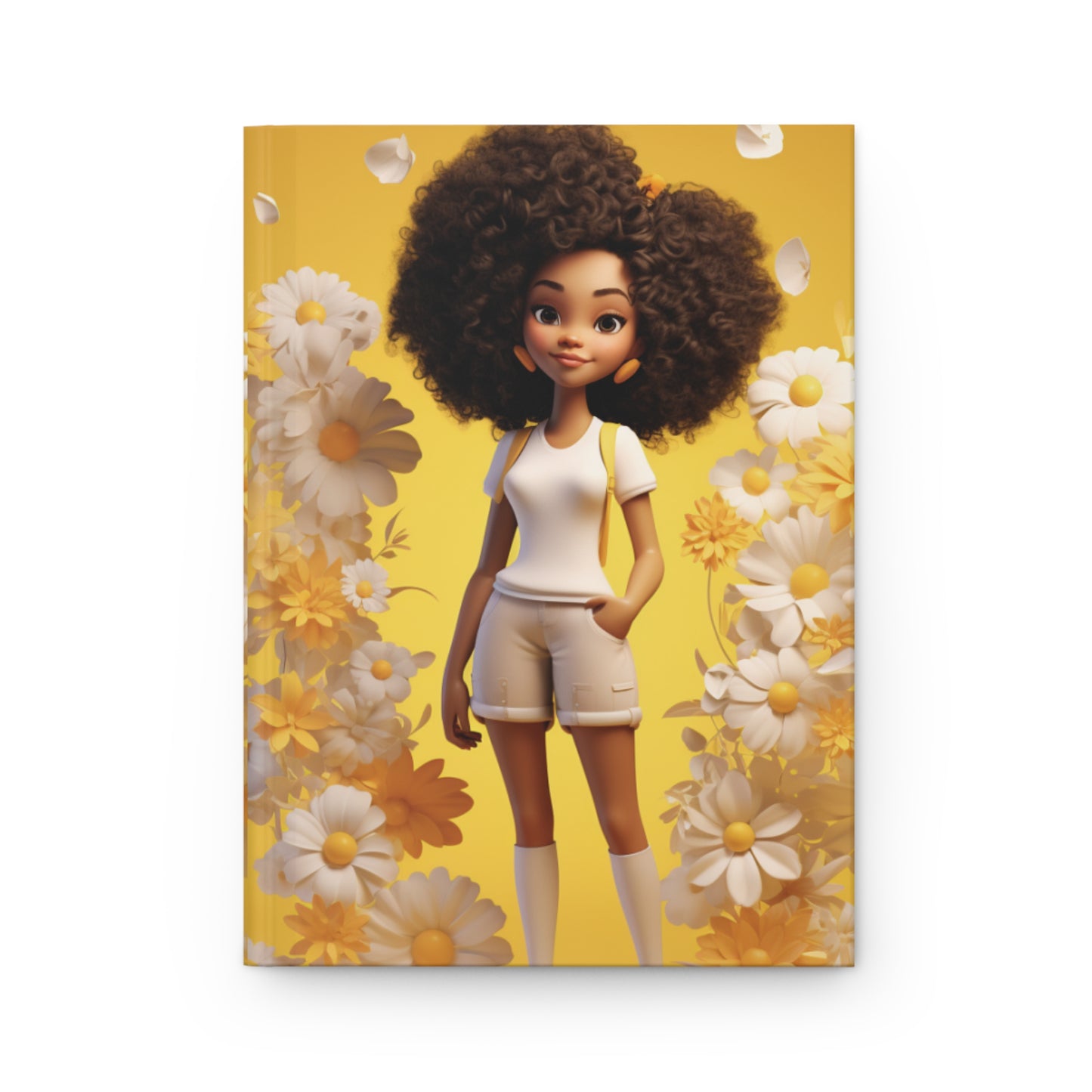 Beautiful Black Fairy Girl Collection Journal  - Yellow