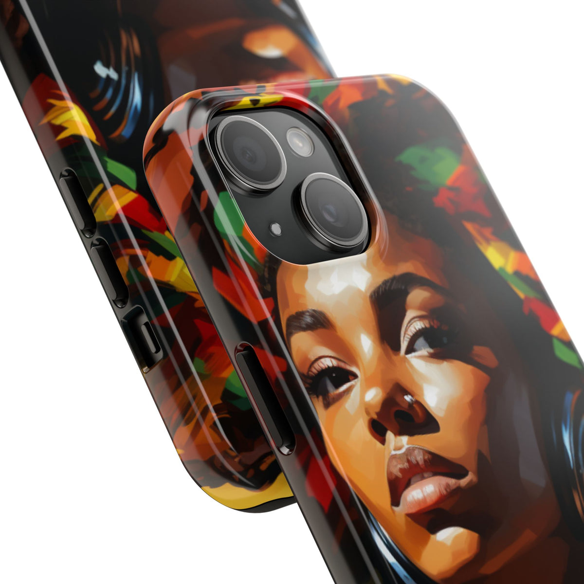 Beautiful Black Rasta Diva Tough Phone Case