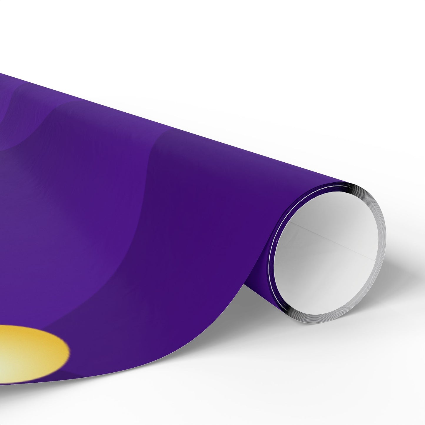 Purple With Gold Dots Wrapping Paper Roll — Metallic Gift Wrap for Holidays & Weddings