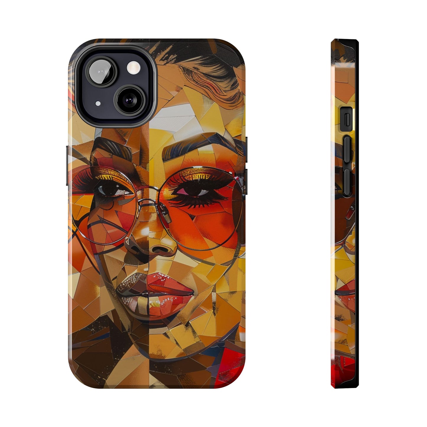 Red Mosiac Woman Tough Phone Case