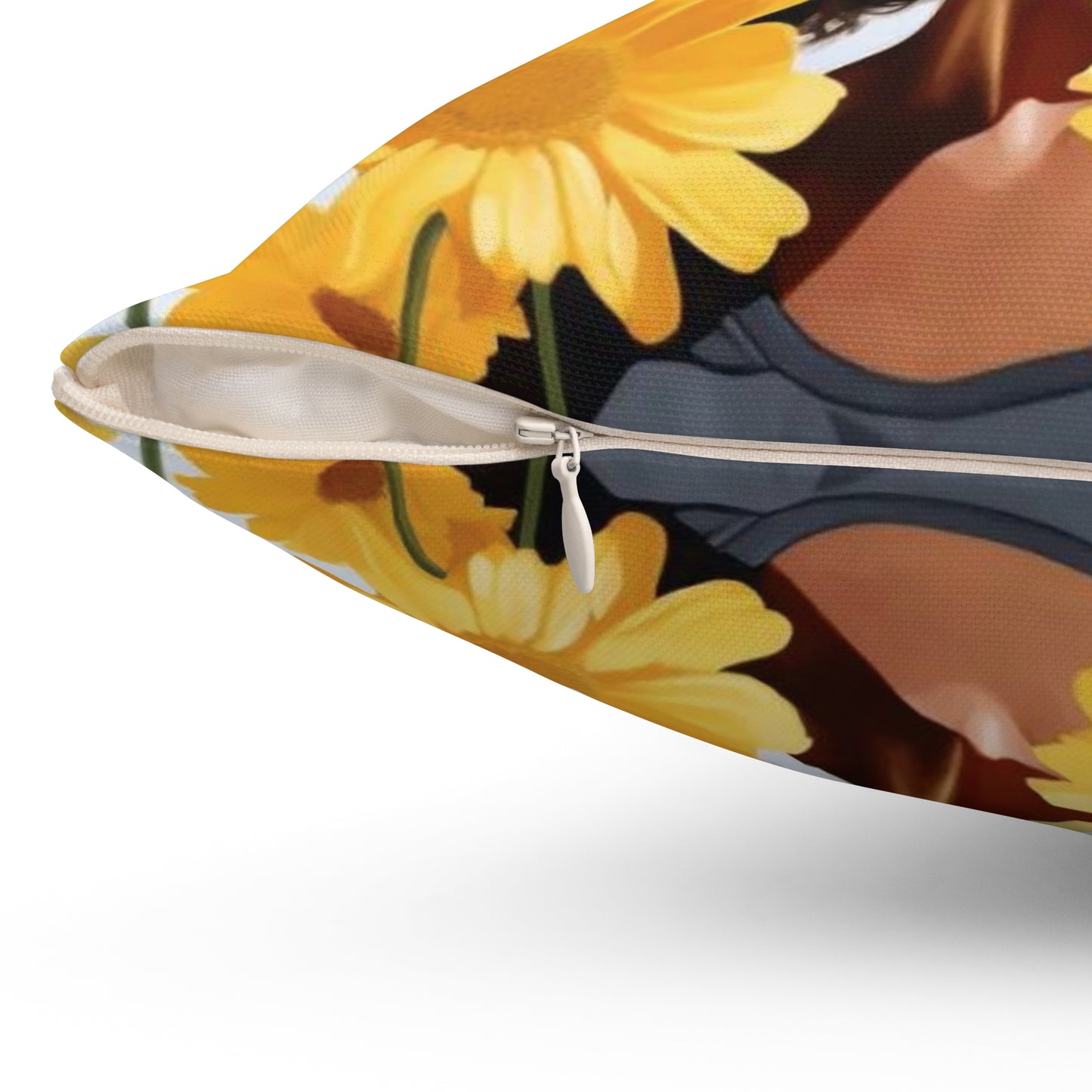 Beauty Unbound with Daisies Spun Polyester Square Pillow