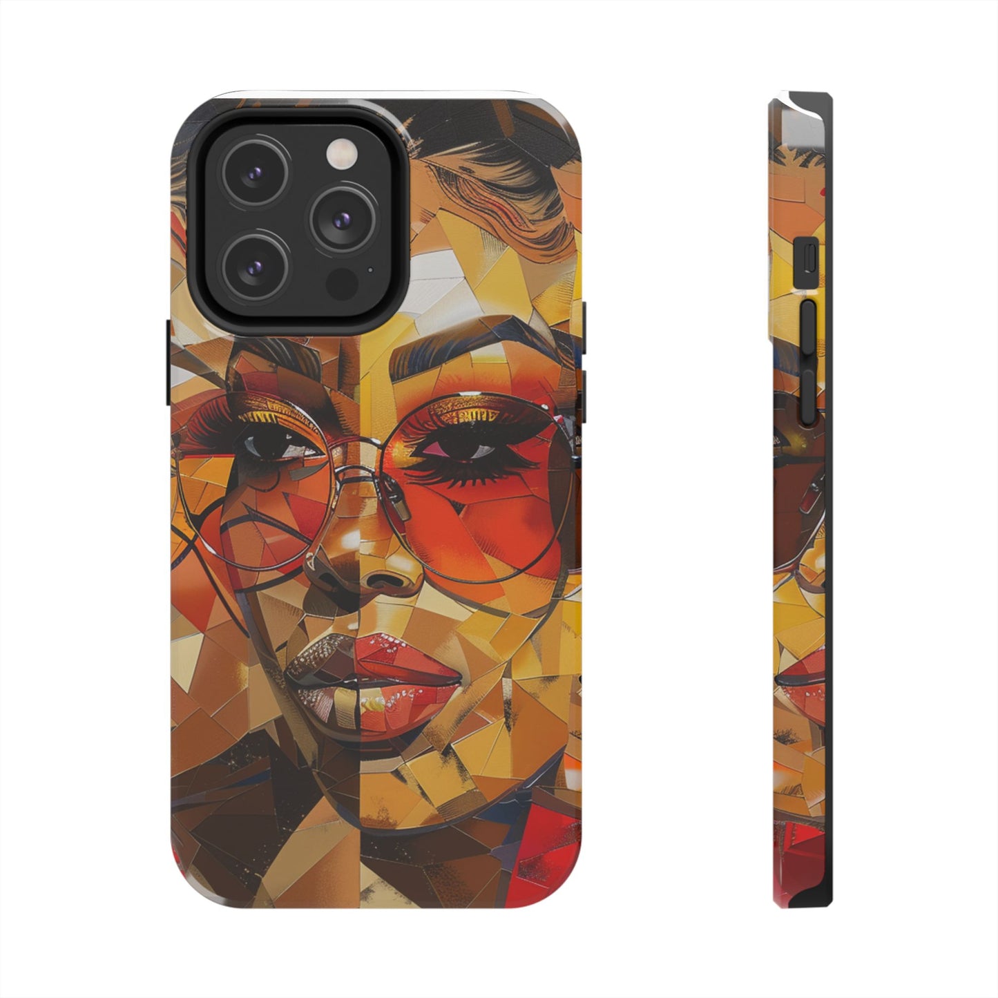 Red Mosiac Woman Tough Phone Case