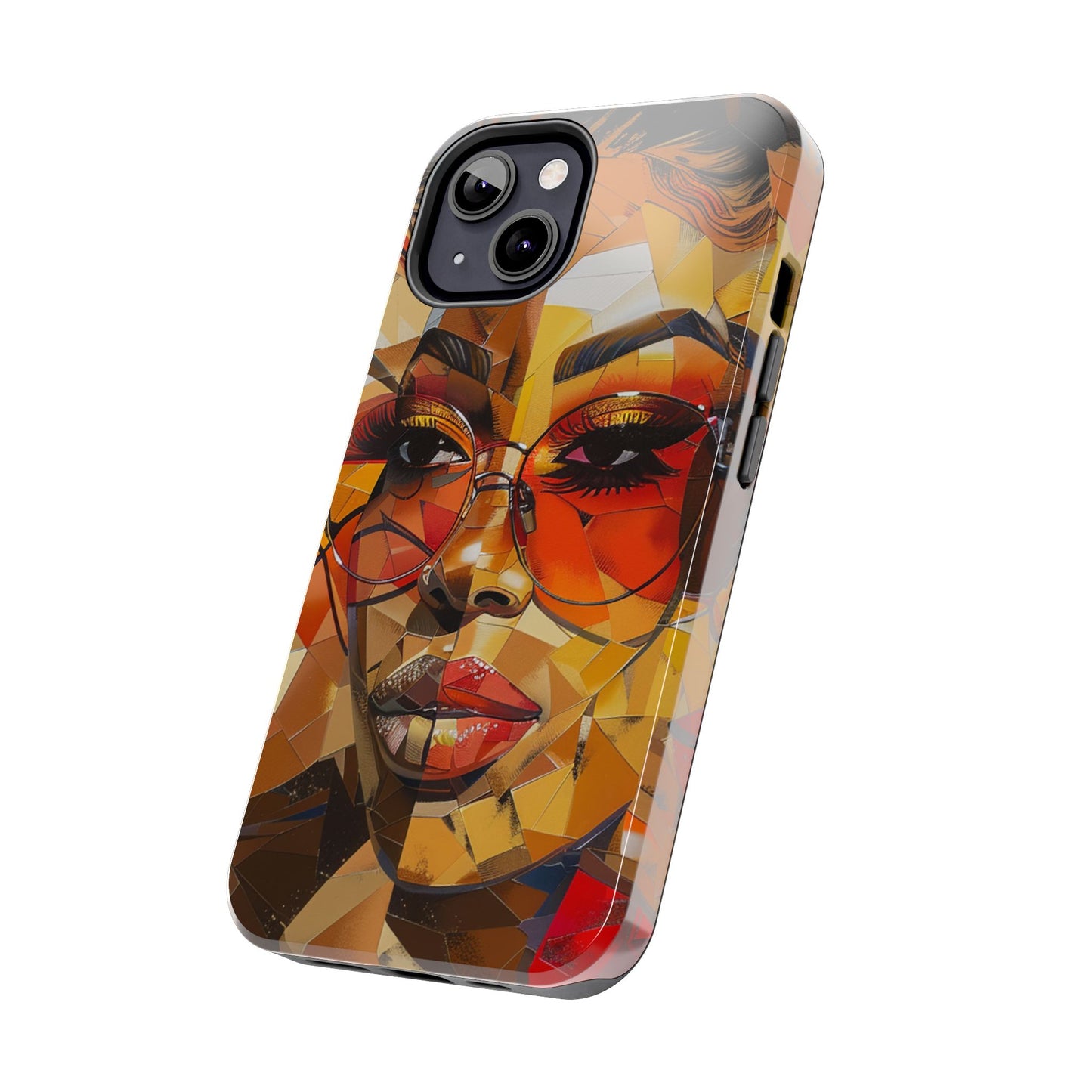 Red Mosiac Woman Tough Phone Case